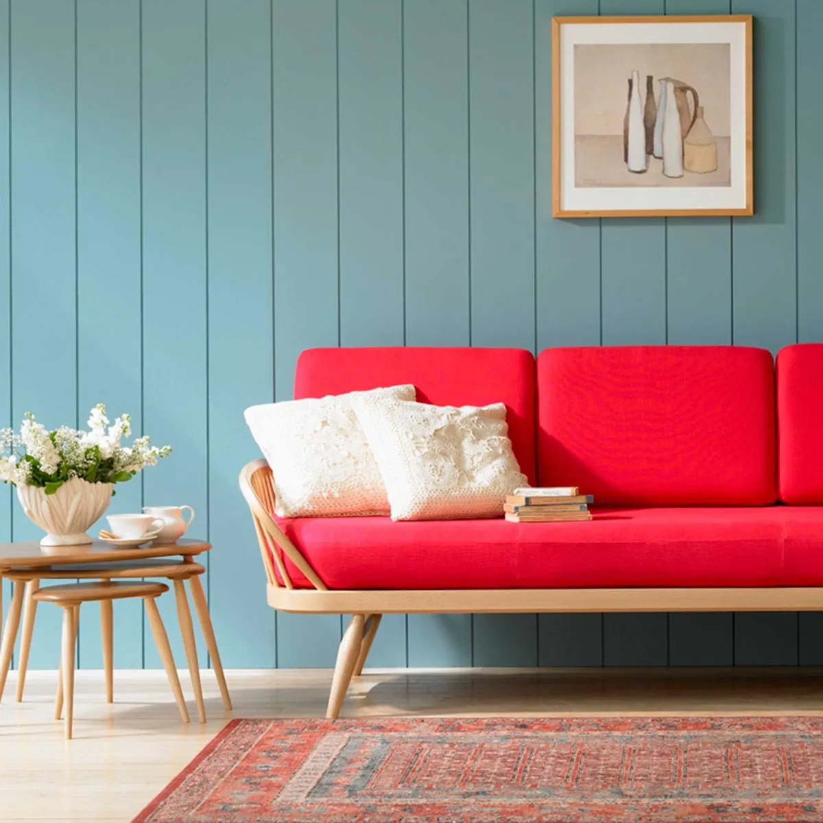 Ercol Pebble Round Nest of Tables - Brown, Ash