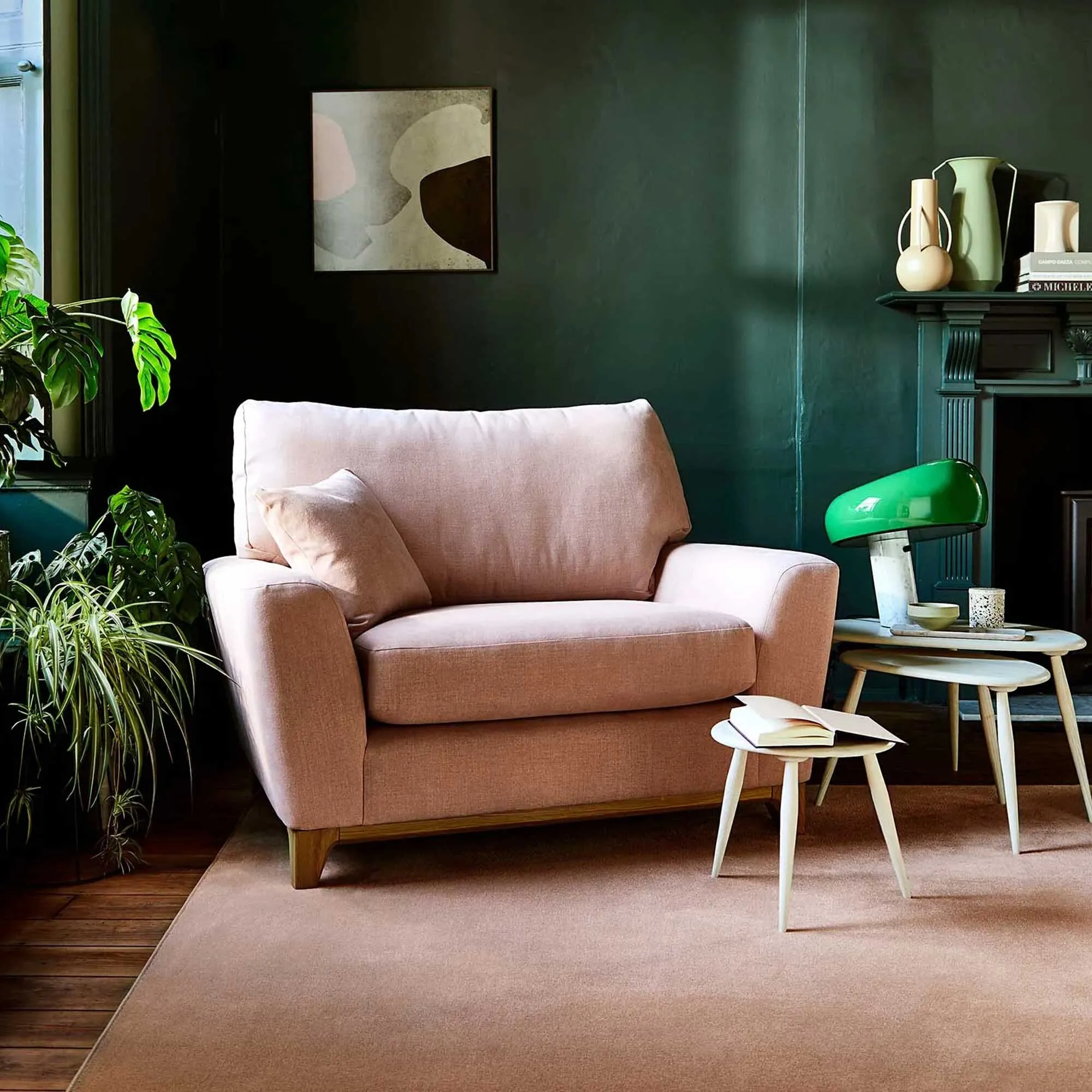 Ercol Pebble Round Nest of Tables - Neutral, Ash