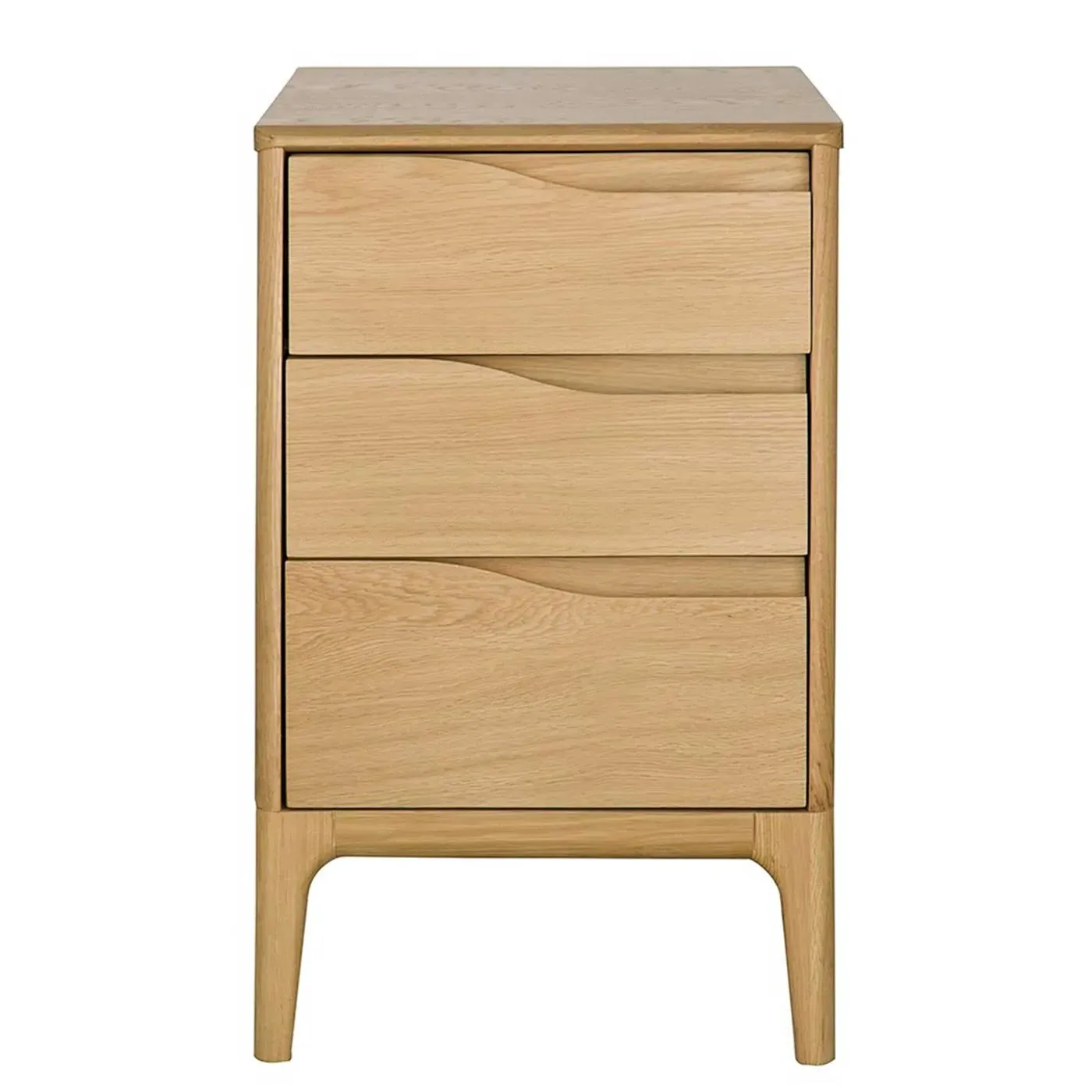 Ercol Rimini 3 Drawer Bedside Cabinet - Neutral, Oak