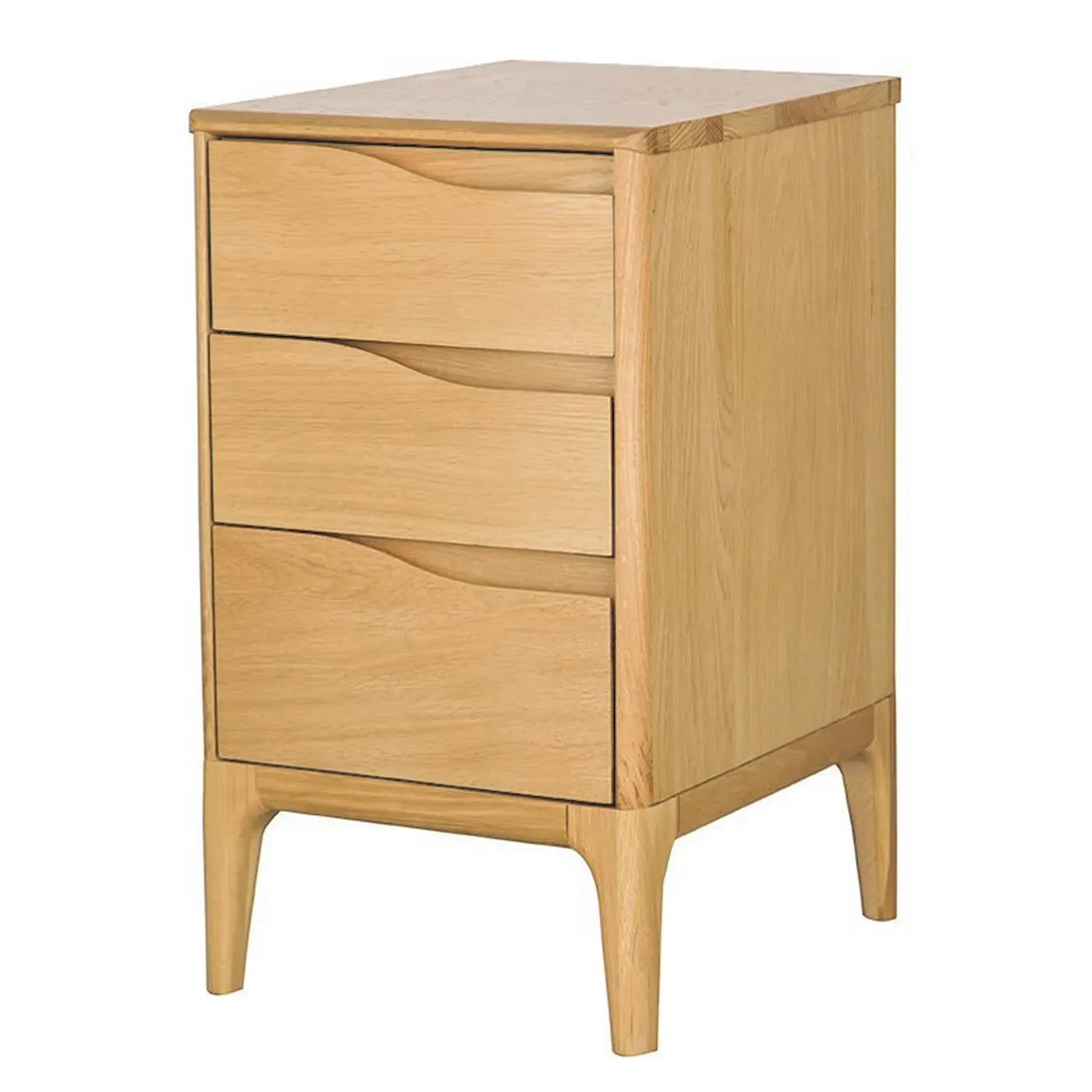 Ercol Rimini 3 Drawer Bedside Cabinet - Neutral, Oak