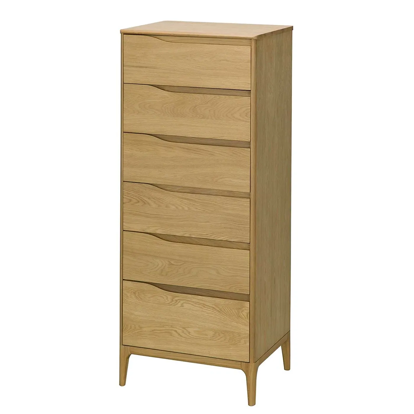 Ercol Rimini 6 Drawer Tall Chest - Neutral, Oak