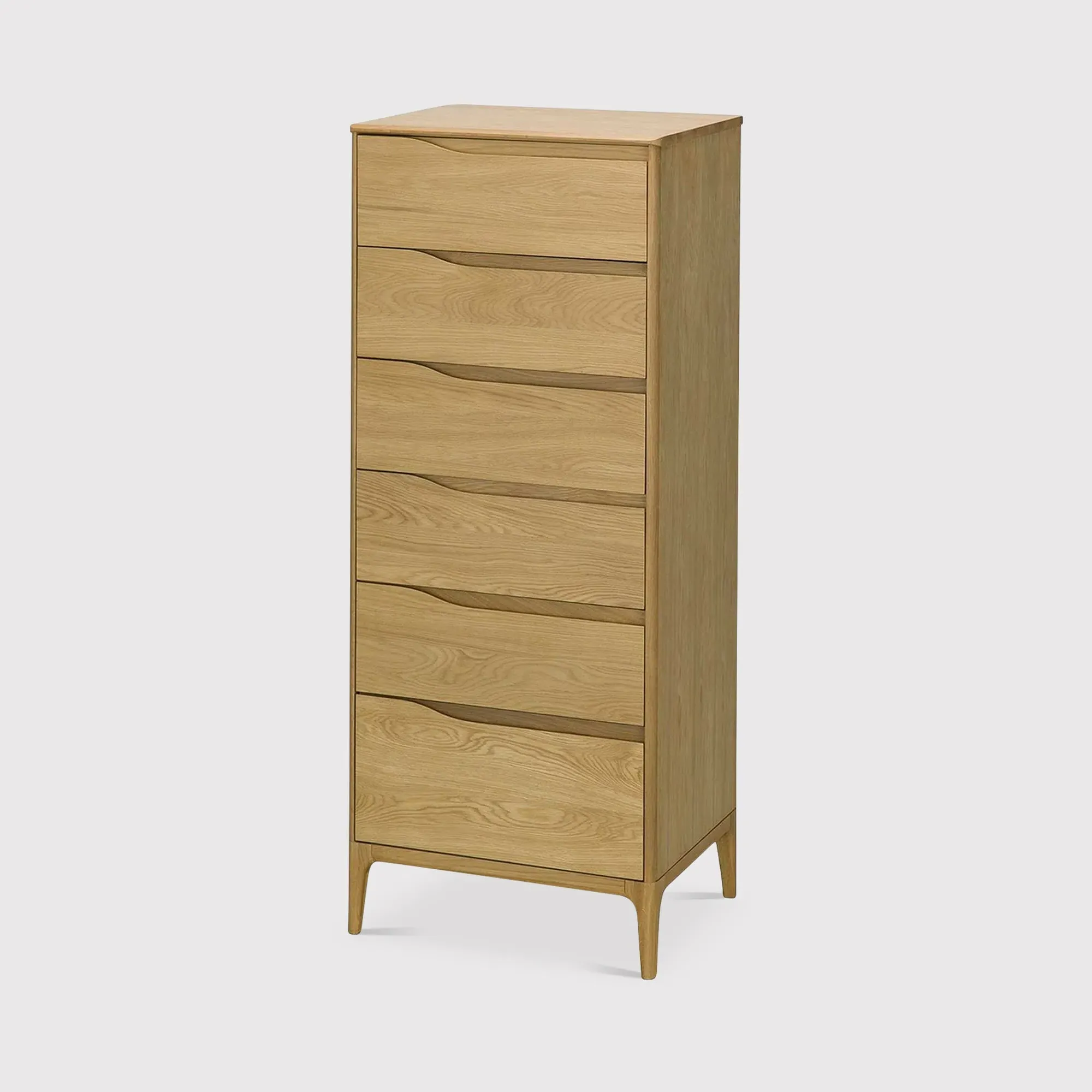 Ercol Rimini 6 Drawer Tall Chest - Neutral, Oak