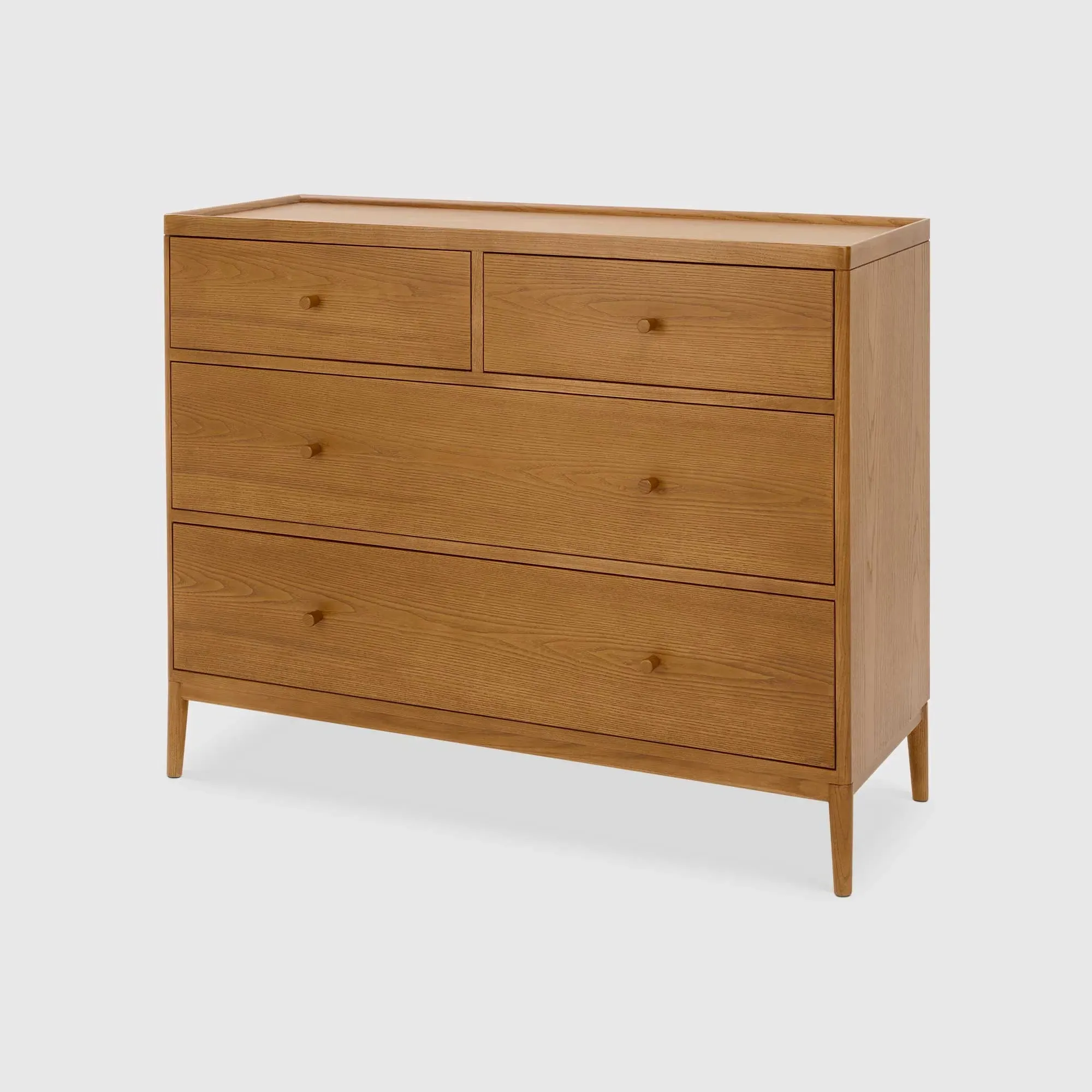 Ercol Salina 4 Drawer Wide Chest - Neutral, Ash