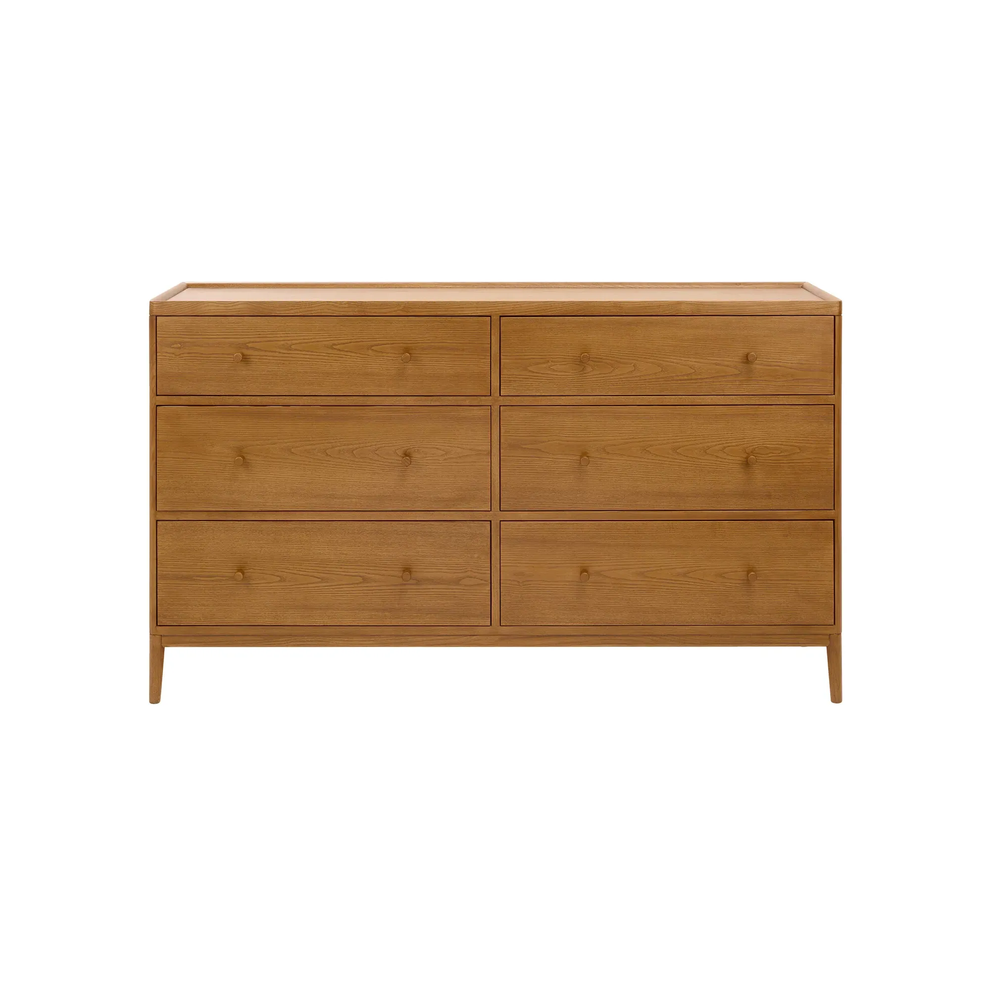 Ercol Salina 6 Drawer Wide Chest - Neutral, Ash