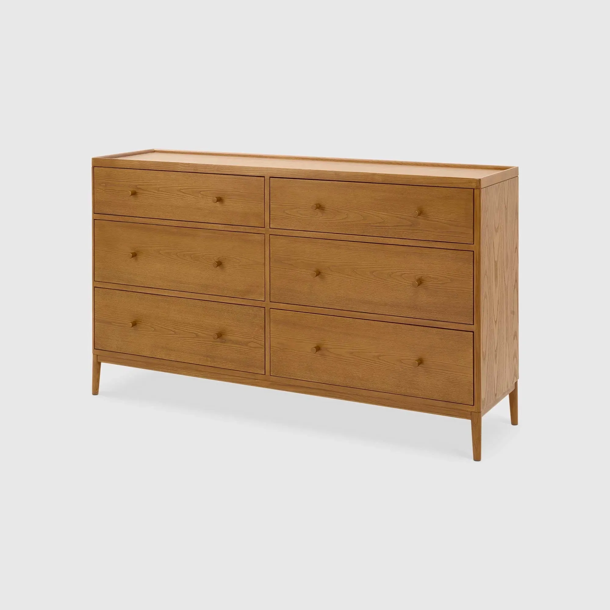 Ercol Salina 6 Drawer Wide Chest - Neutral, Ash