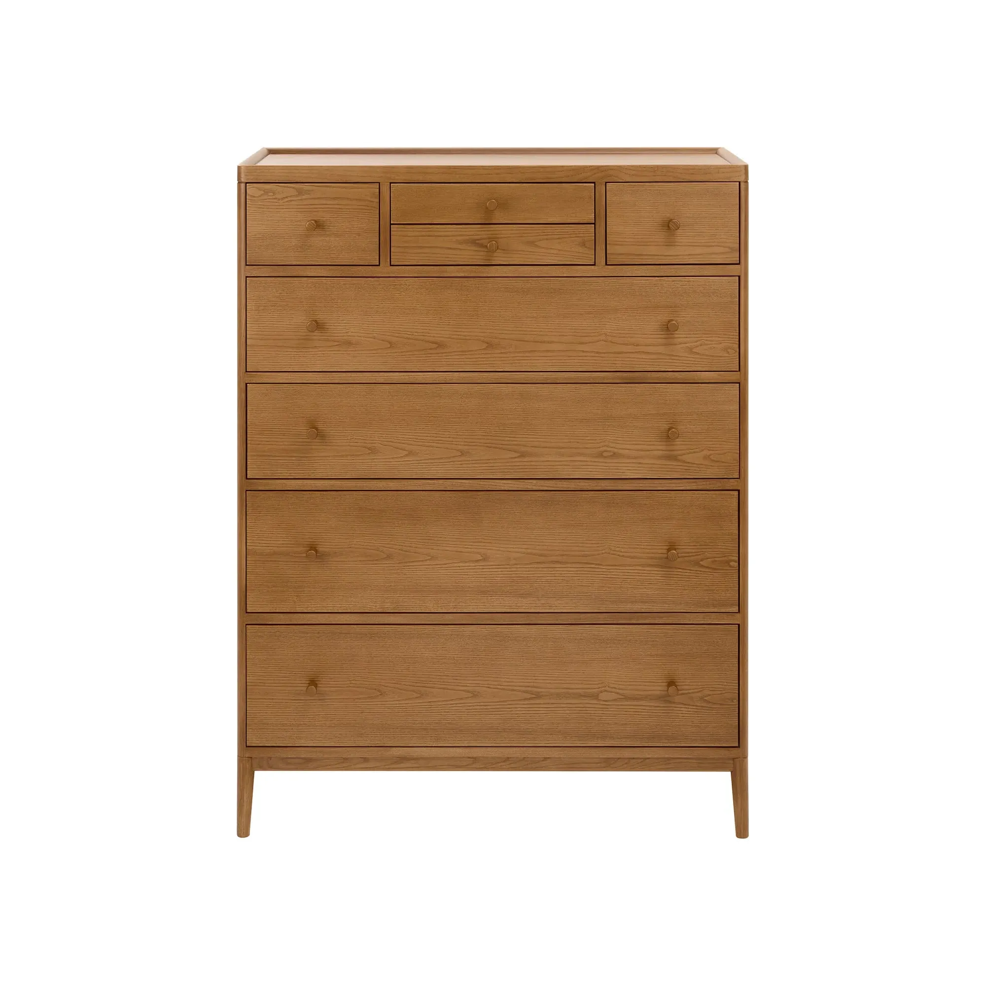 Ercol Salina 8 Drawer Tall Chest - Neutral, Ash