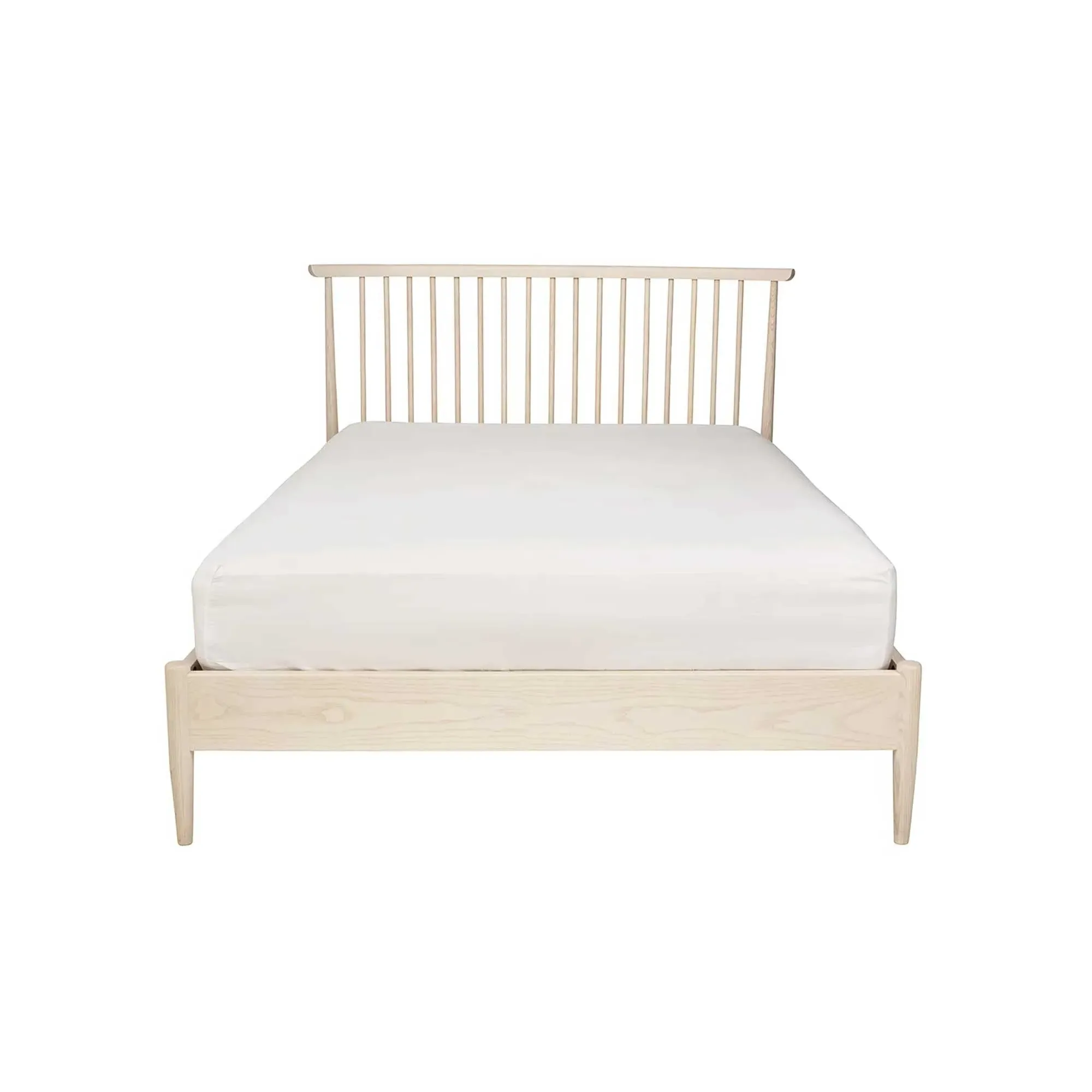 Ercol Salina Double Spindle Headboard Bed - Brown, Ash