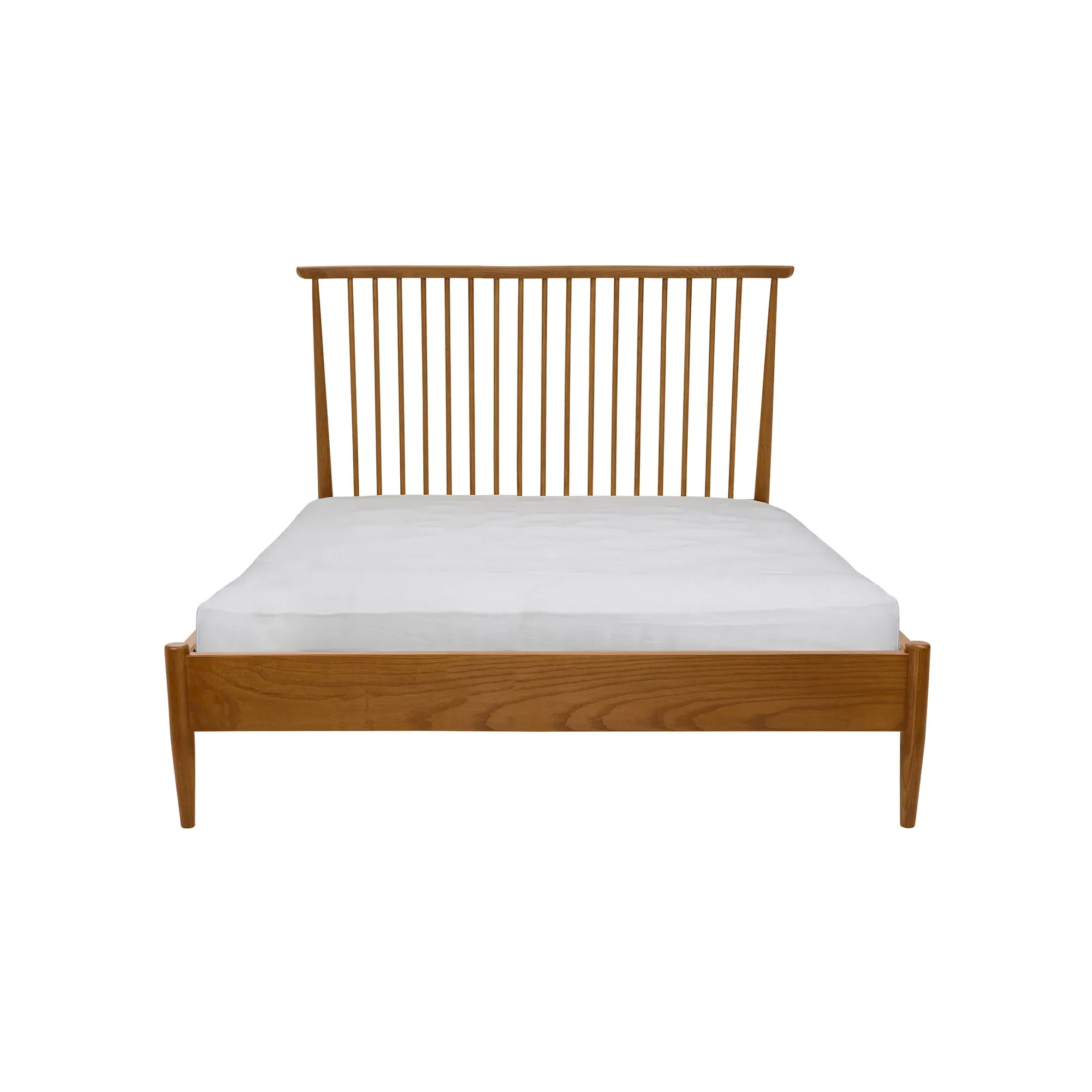 Ercol Salina Double Spindle Headboard Bed - Neutral, Ash