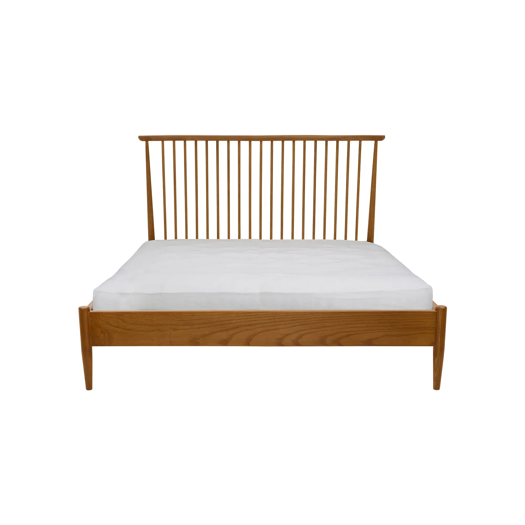 Ercol Salina King Size Spindle Headboard Bed - Neutral, Ash