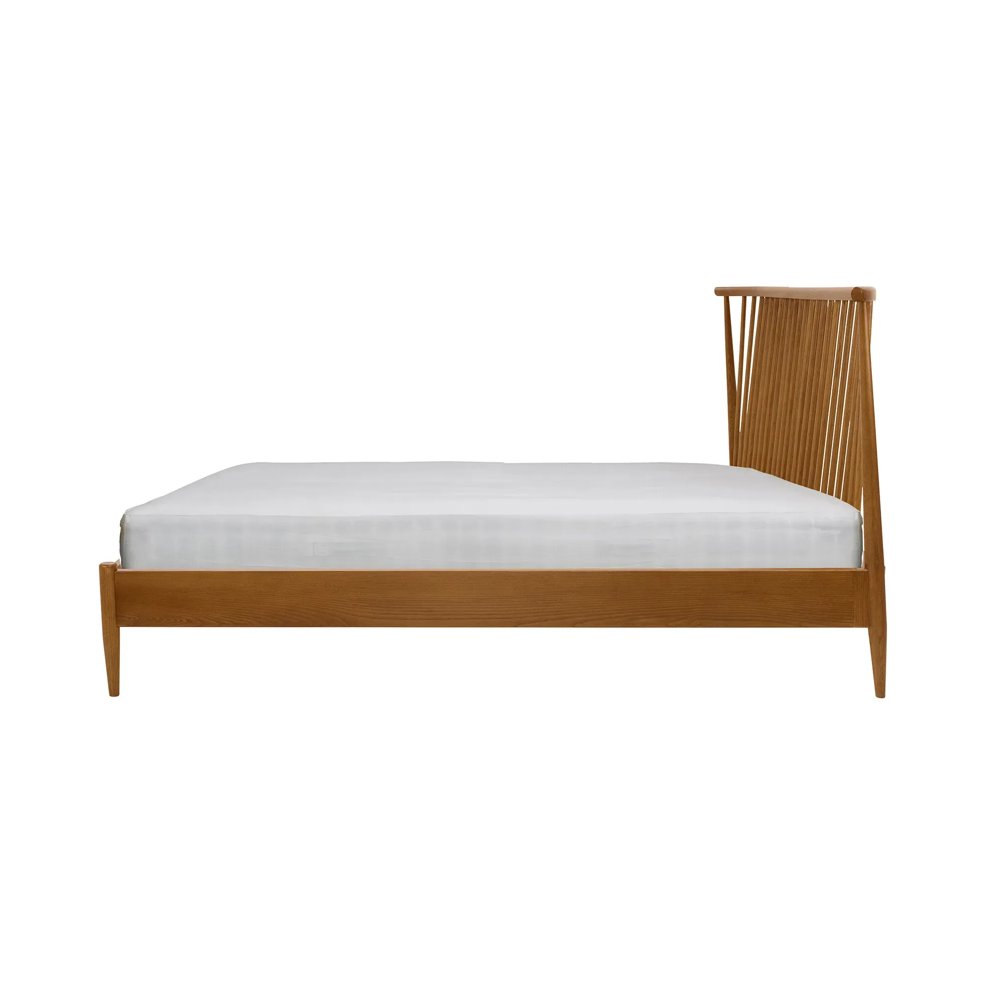 Ercol Salina Super King Spindle Headboard Bed - Neutral, Ash