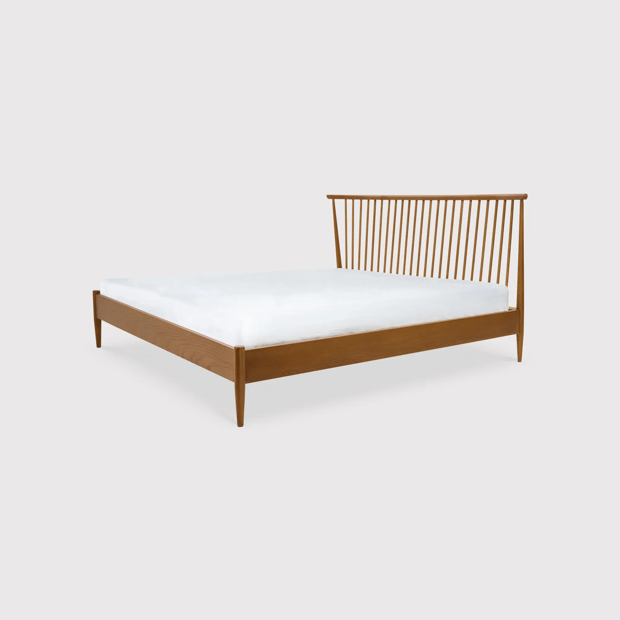Ercol Salina Super King Spindle Headboard Bed - Neutral, Ash