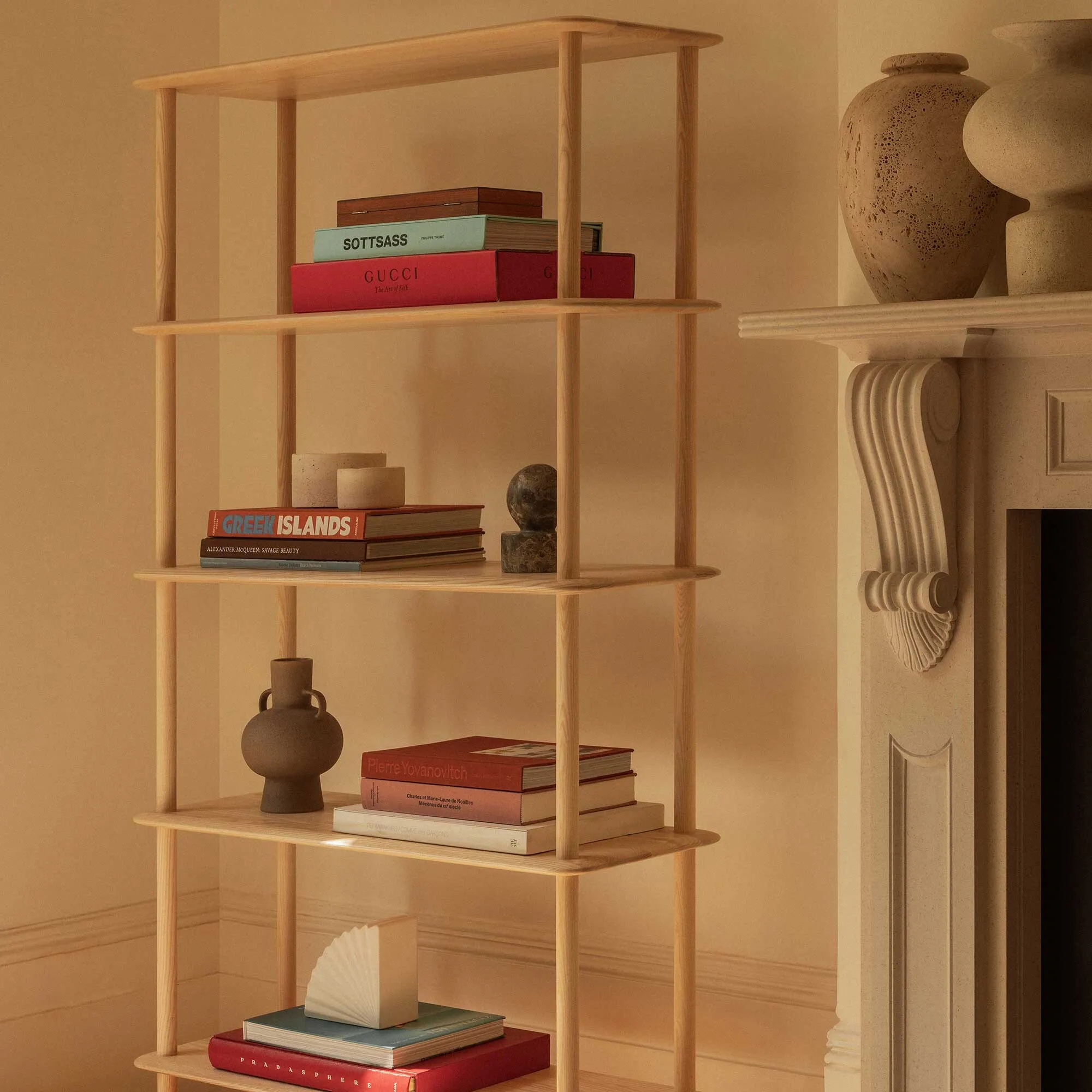 Ercol Stack Shelving Unit - Neutral, Ash Wood