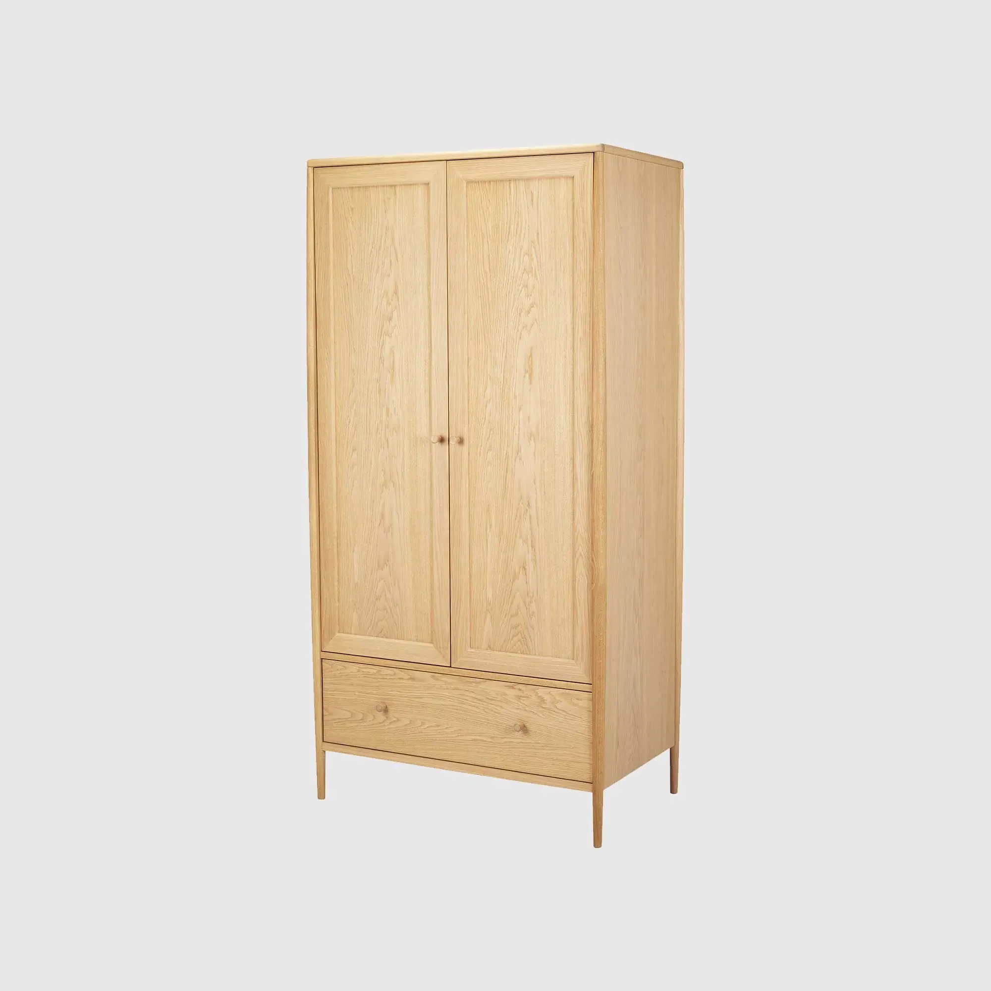 Ercol Winslow 2 Door Wardrobe - Neutral, Oak image