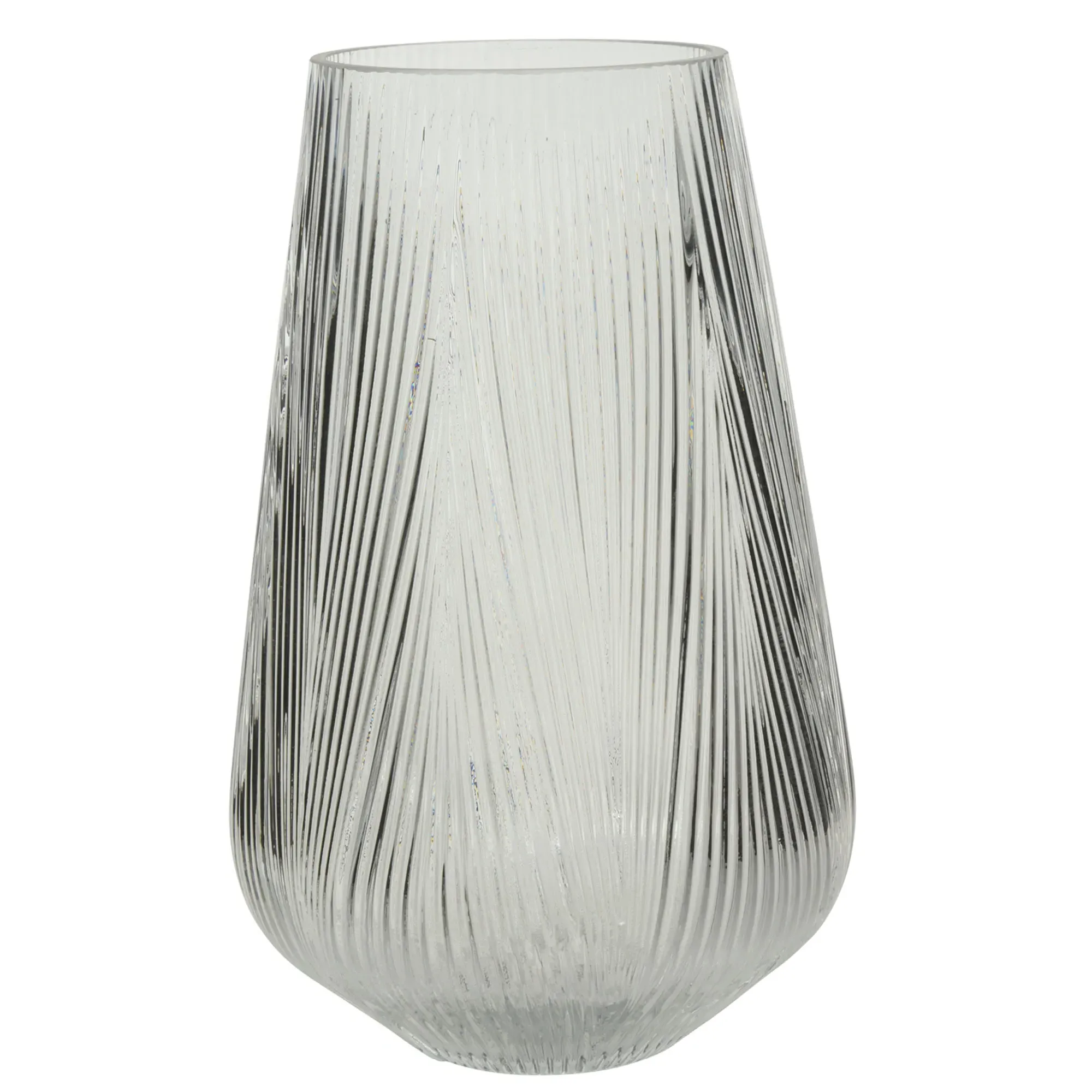 Etched Glass Vase - Neutral