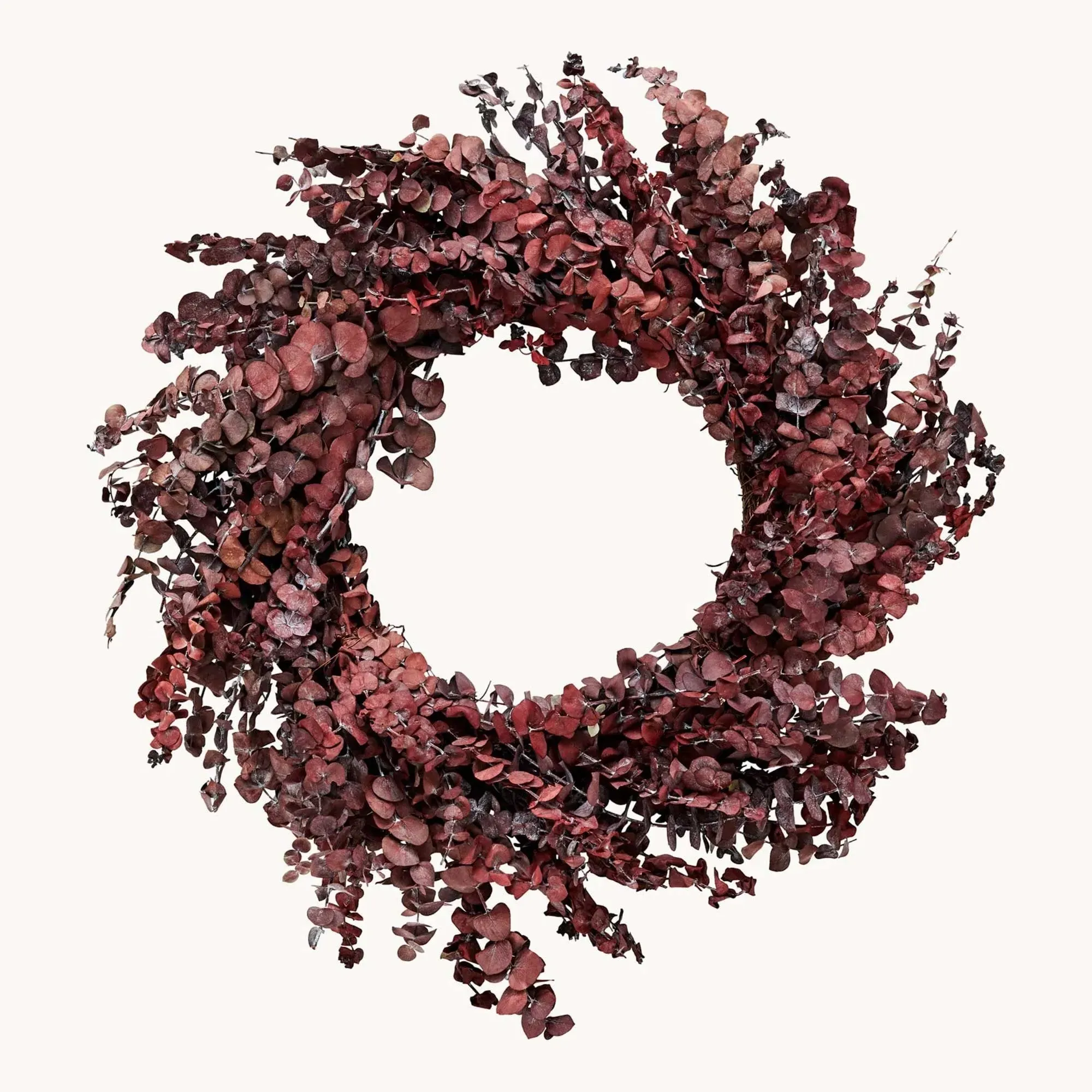 Eucalyptus Wreath - Red, Plastic image