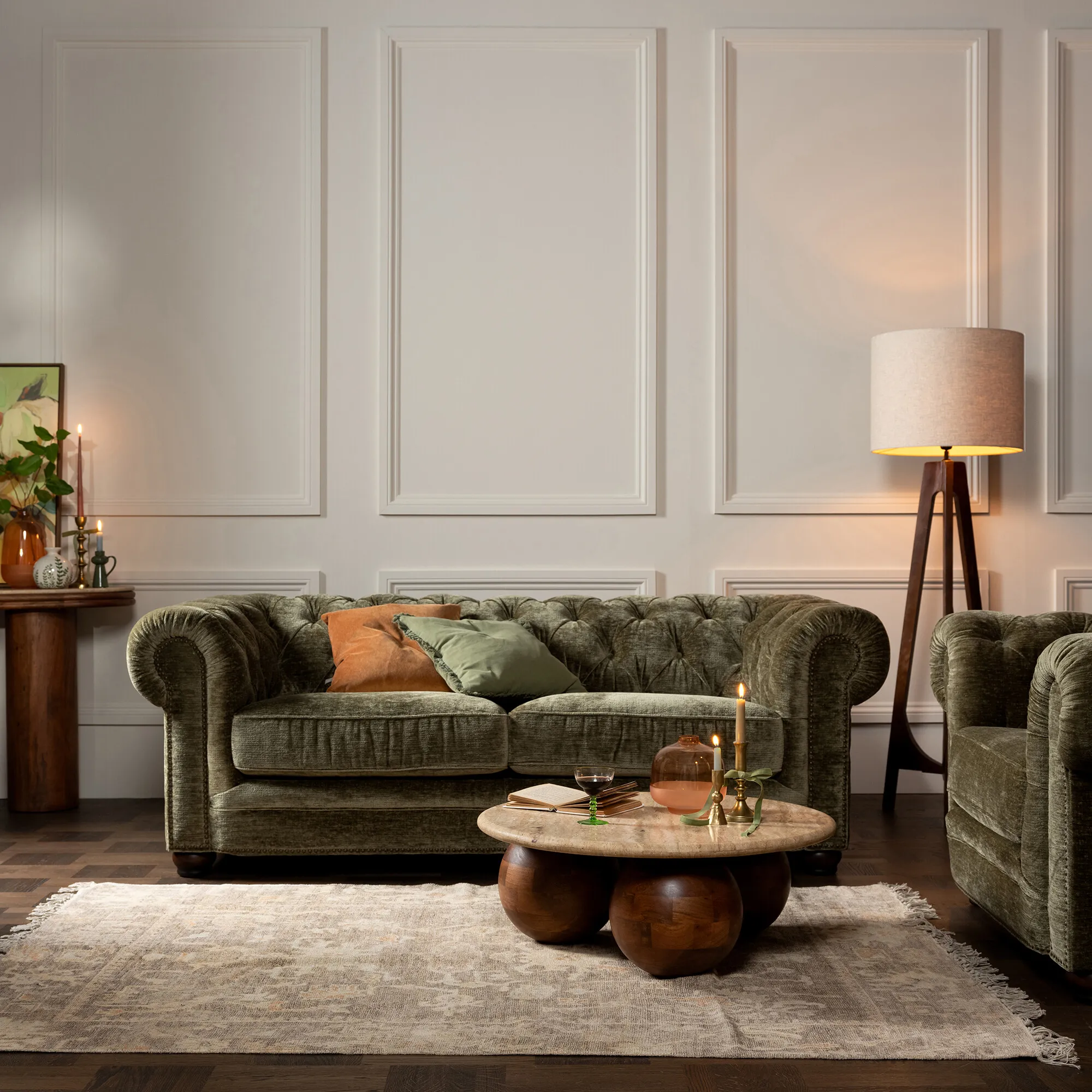 Everett 3-Seater Sofa - Green