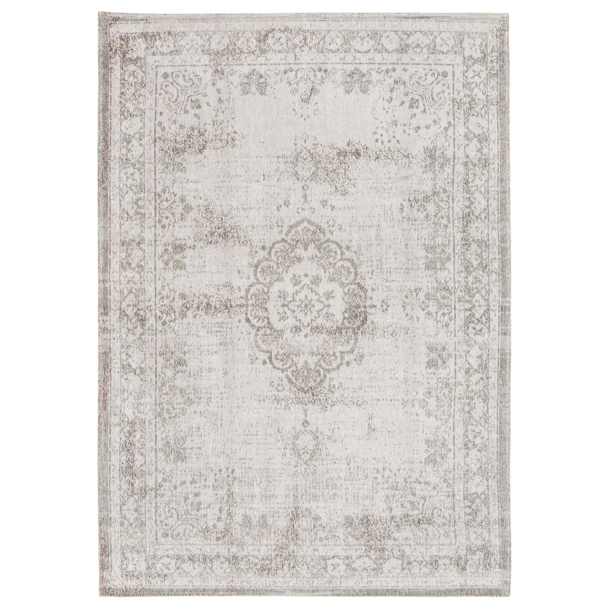 Fading World Square Rug - Salt & Pepper, Cotton