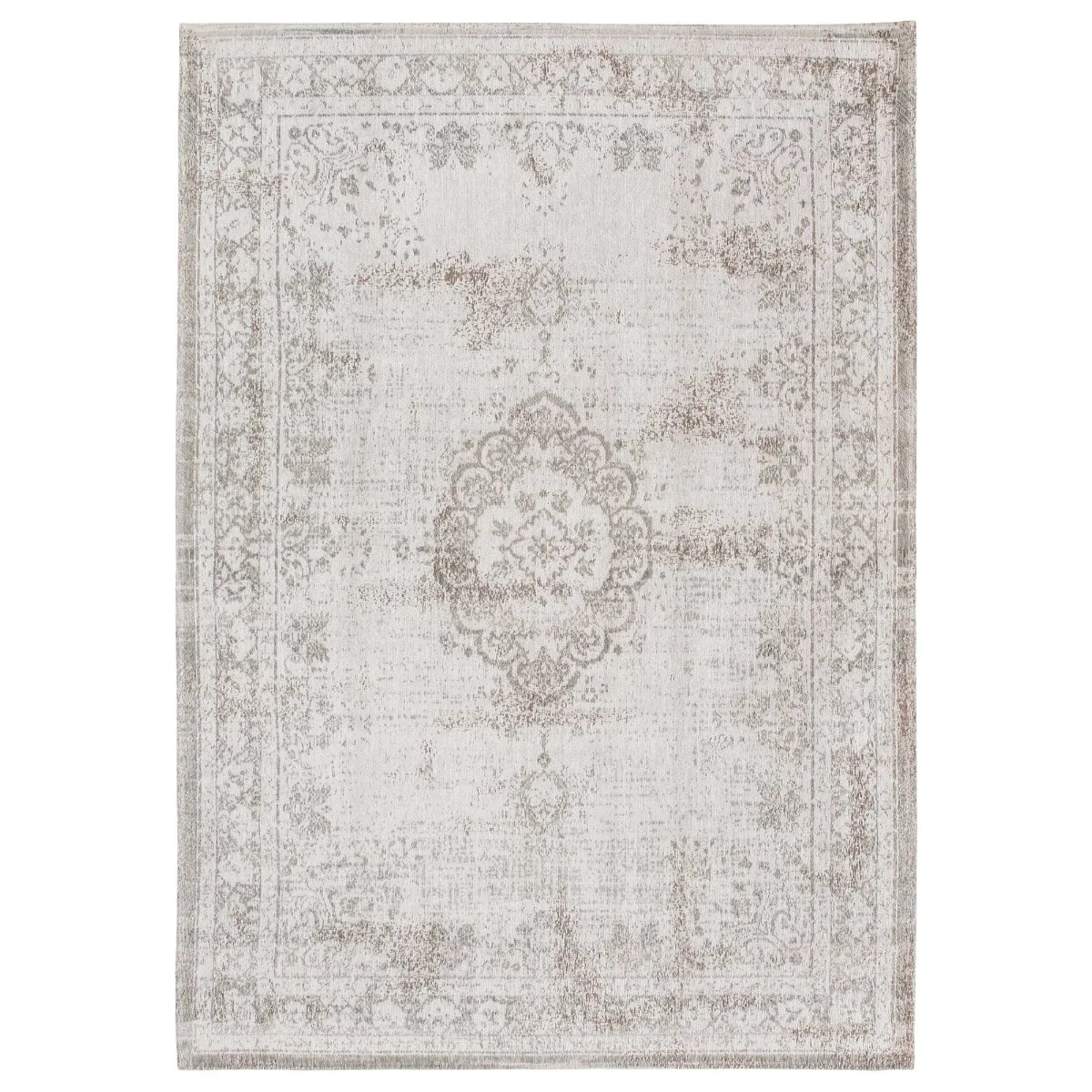 Fading World Square Rug - Salt & Pepper, Cotton