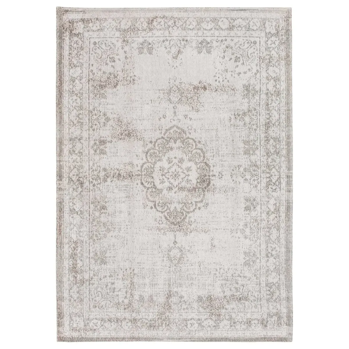 Fading World Square Rug - Salt & Pepper, Cotton
