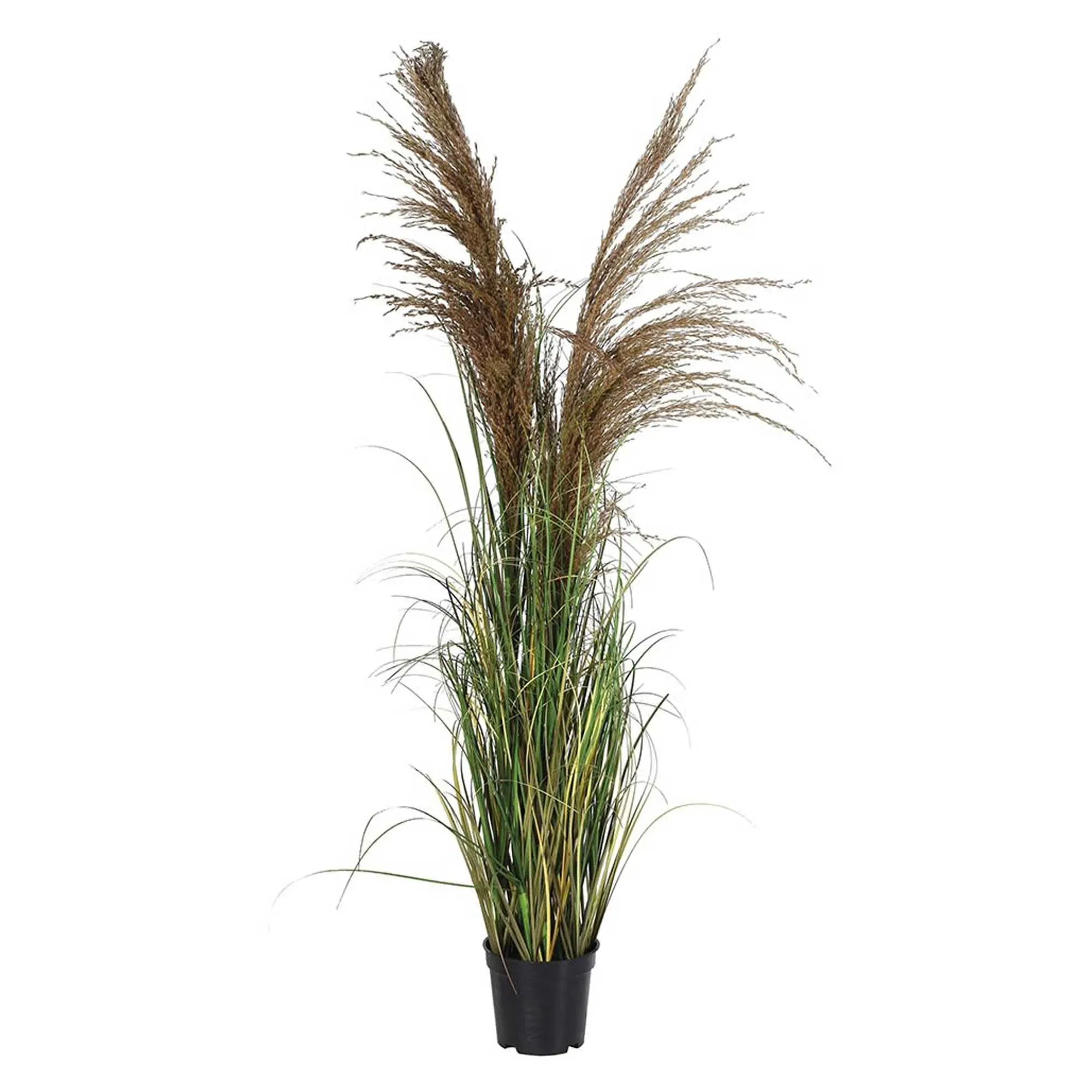 Faux Wheat Onion Grass Plant - Green, Polyester image