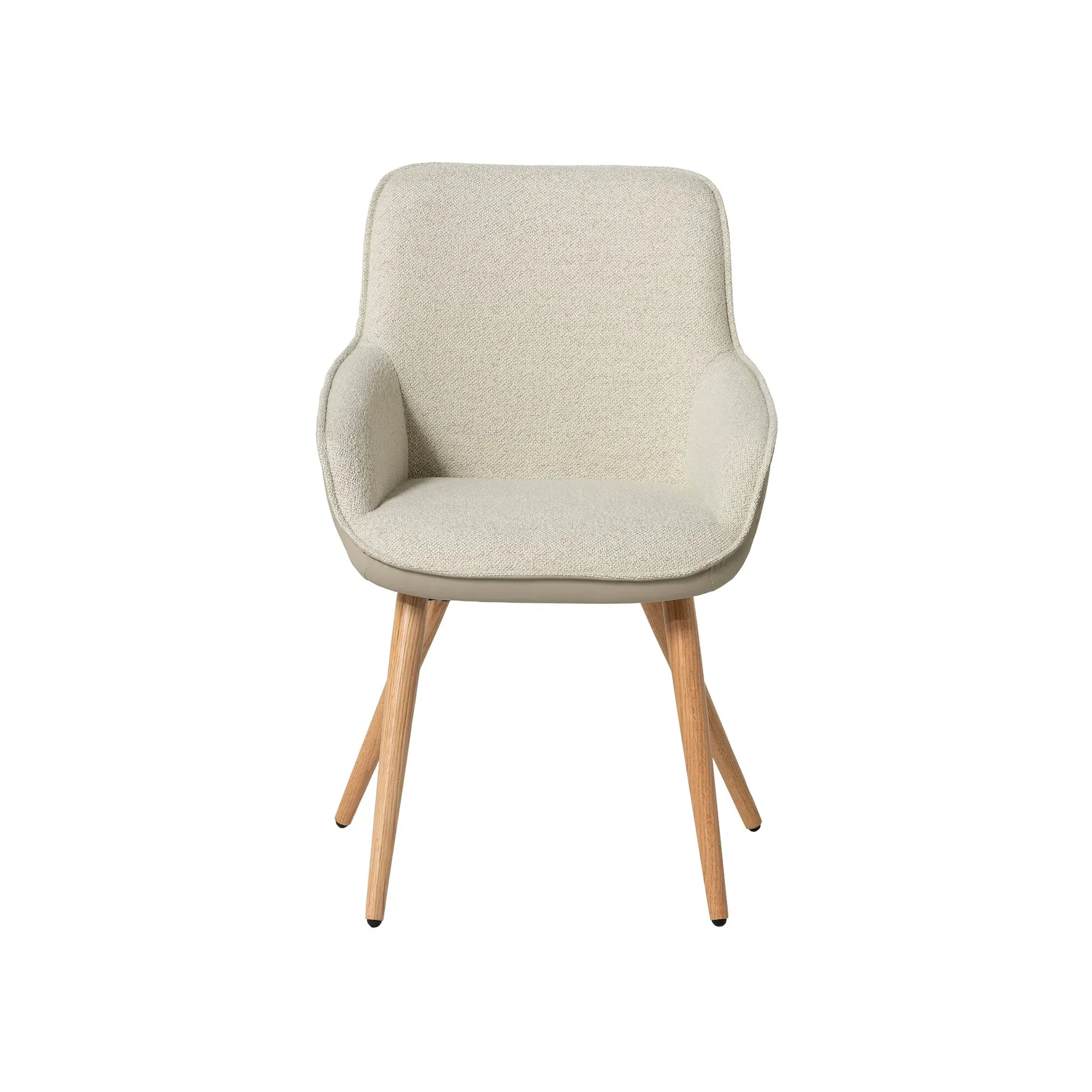 Fenris Dining Chair with Arms - Neutral, Fabric