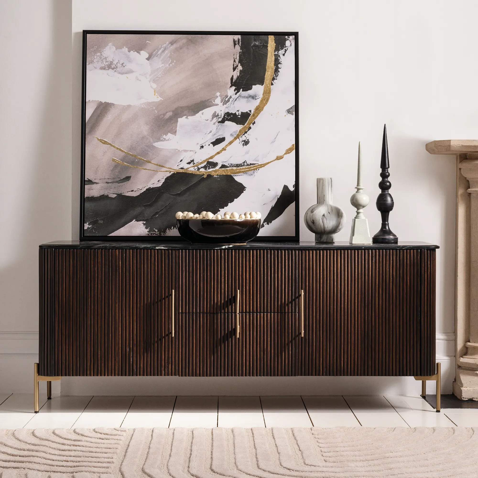 Finial Decorative Ornament - Grey, Polyresin