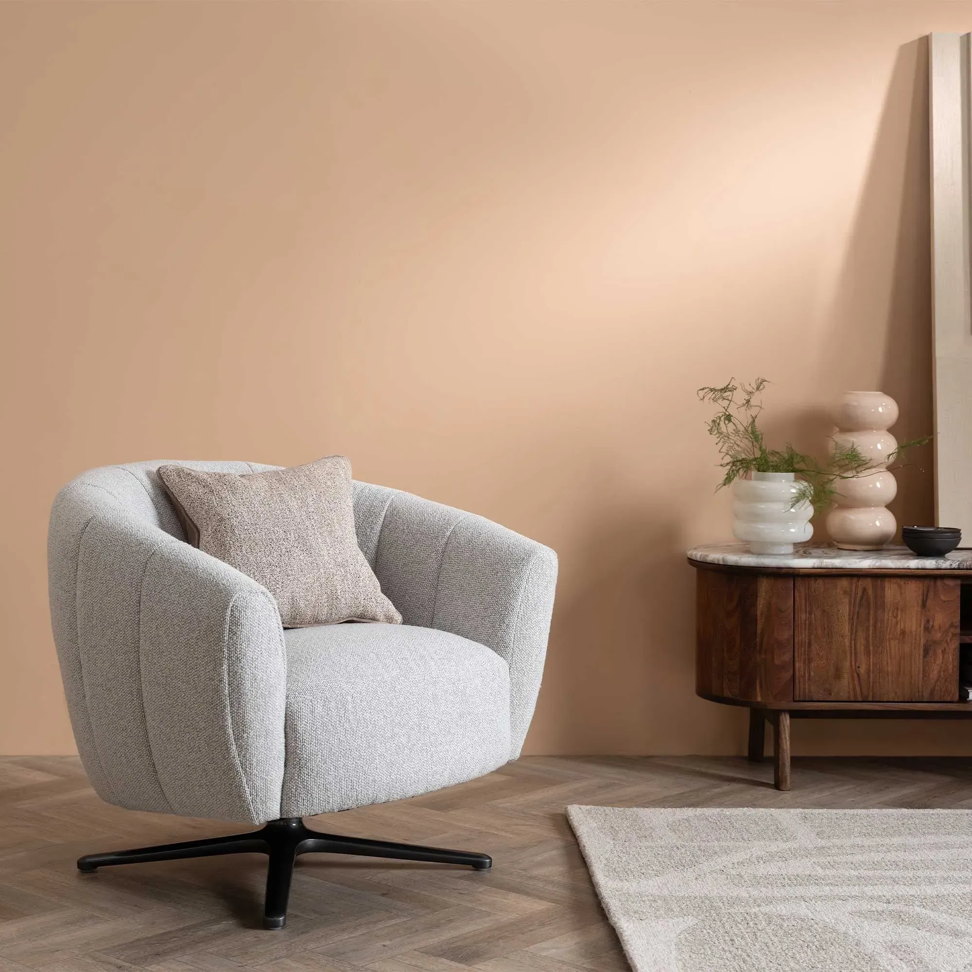 Finola Swivel Armchair - White