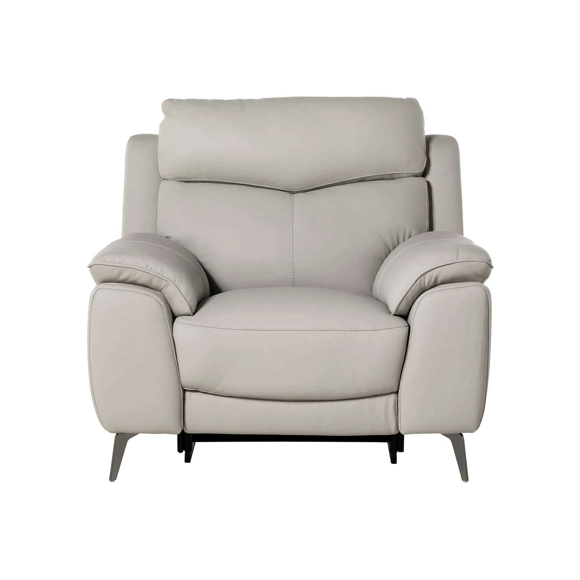 Fiore 1-Seater Recliner Sofa - Grey, Leather