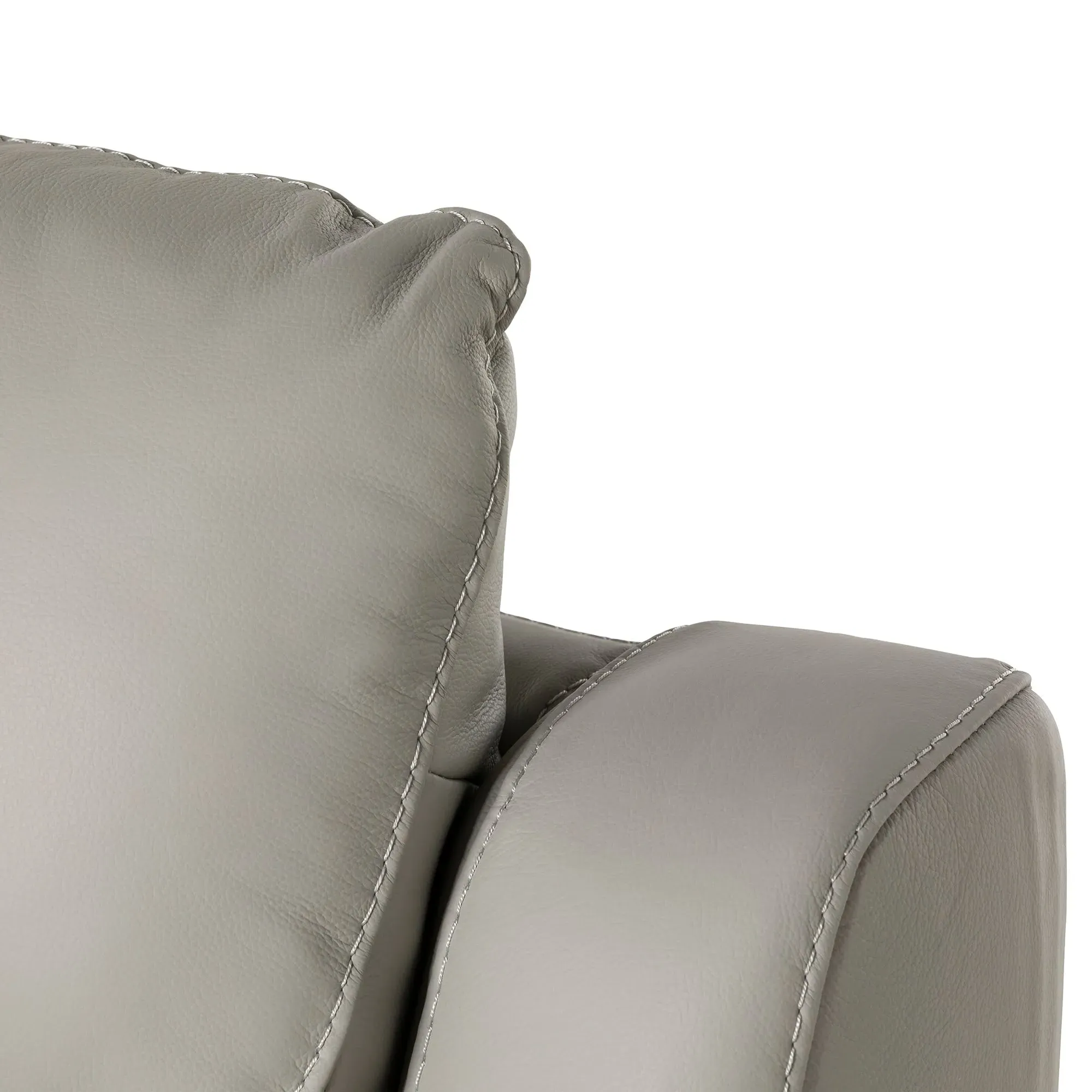 Fiore 1-Seater Recliner Sofa - Grey, Leather