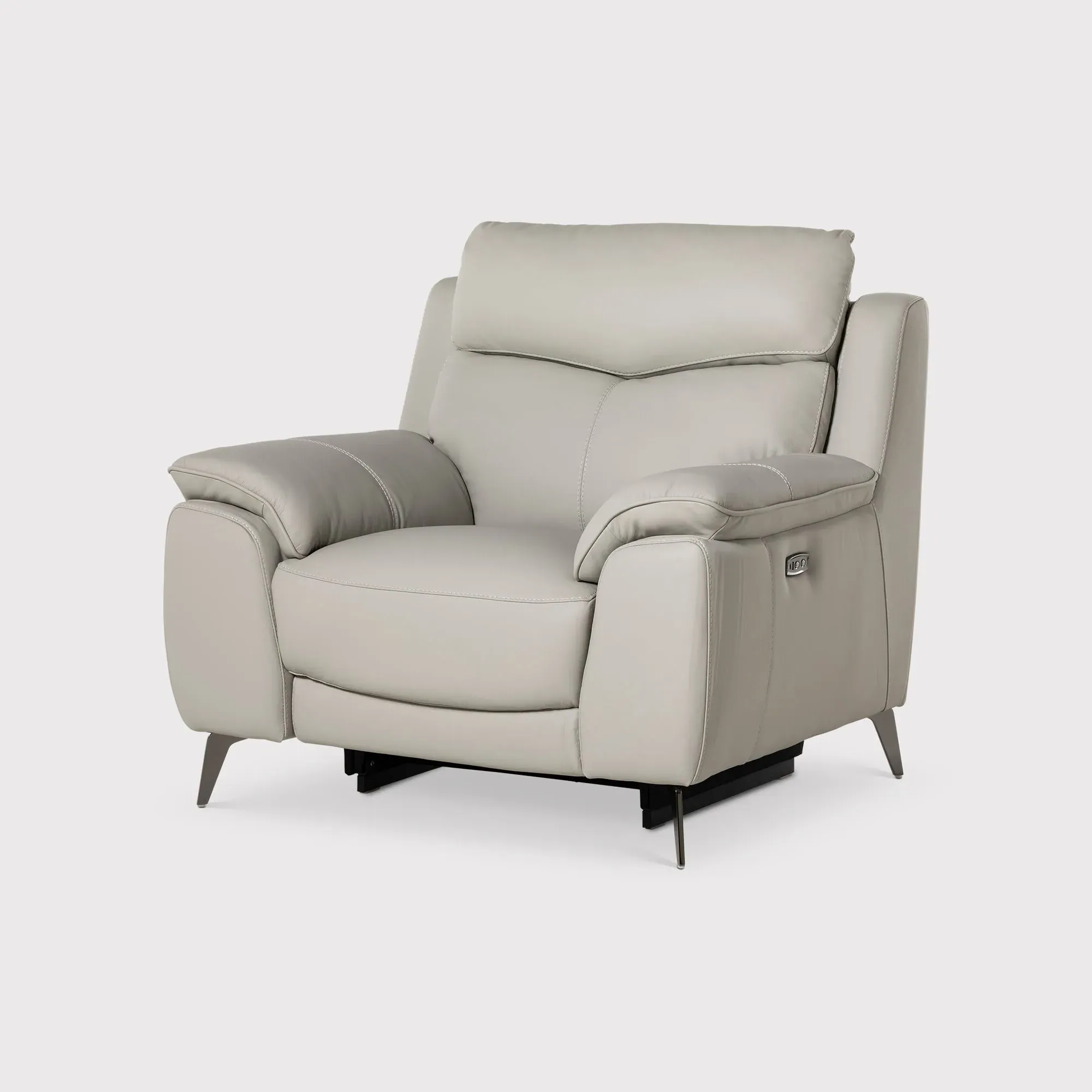 Fiore 1-Seater Recliner Sofa - Grey, Leather image