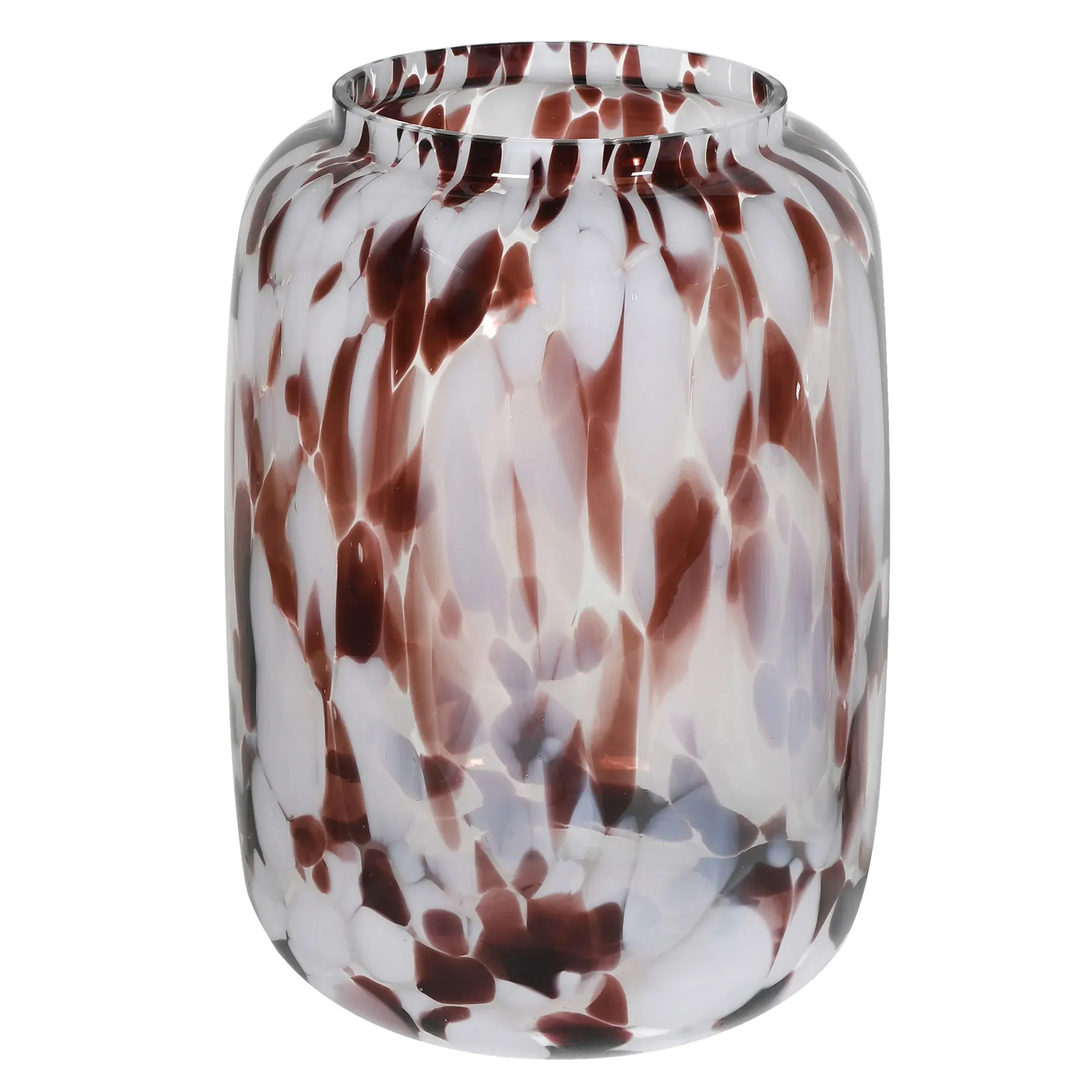 Flecked Glass Vase - White