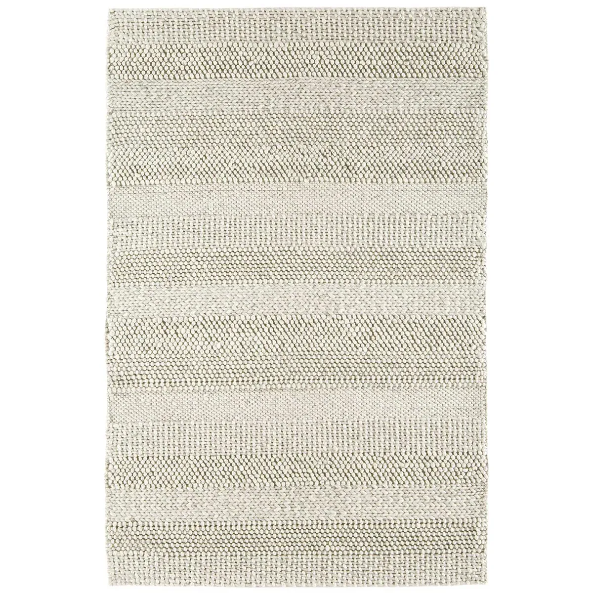 Flori Stripe Rug - Cream, Wool Blend