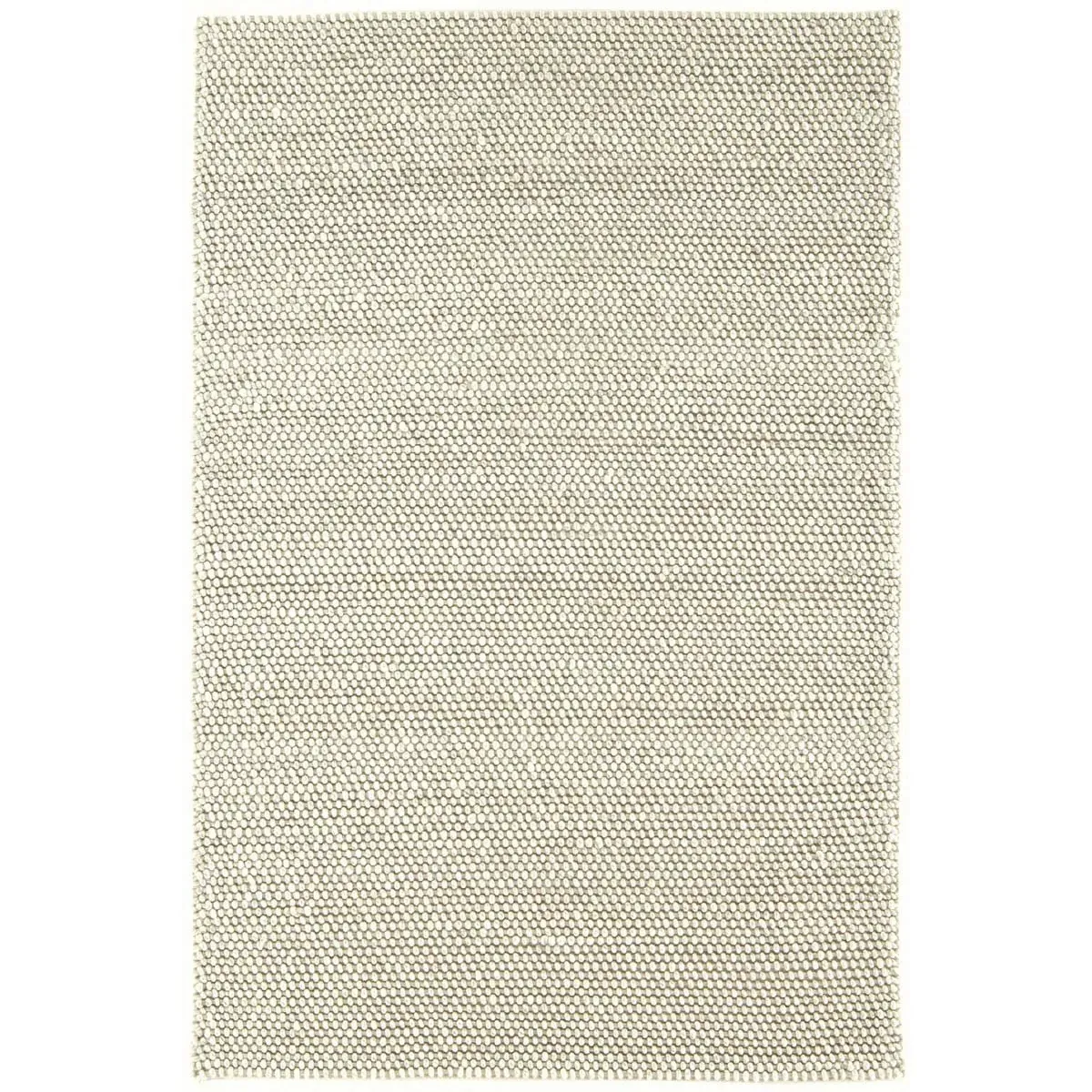 Flori Woven Square Rug - Cream, Wool Blend