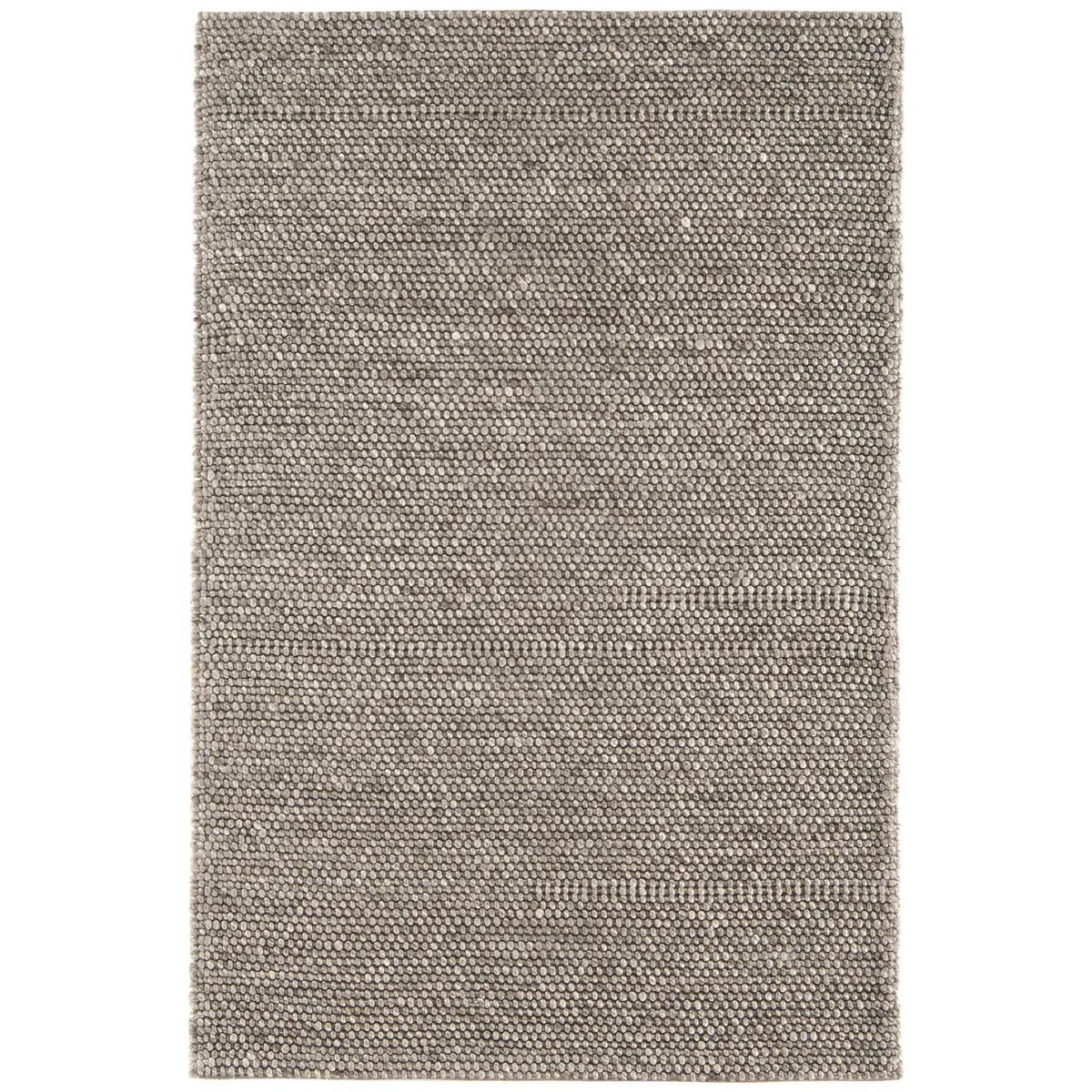 Flori Woven Square Rug - Taupe, Wool Blend