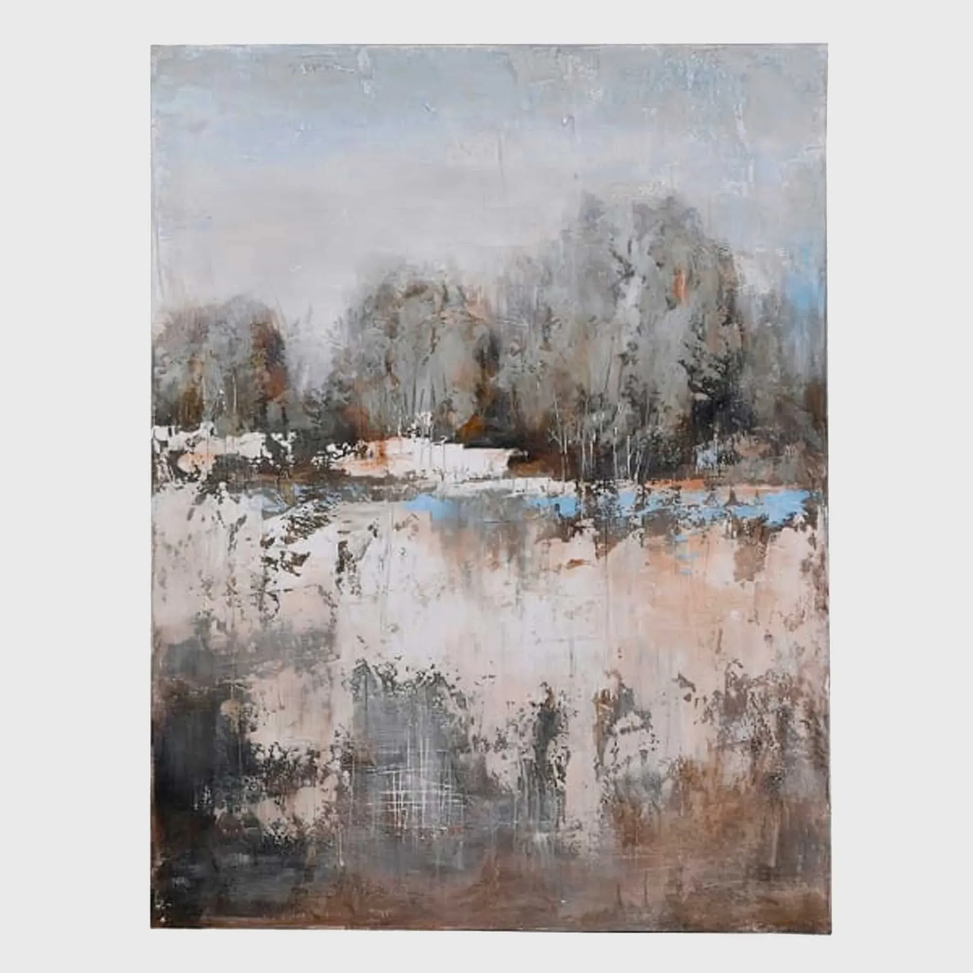 Flowing River Square Canvas Print - Canvas, Pine