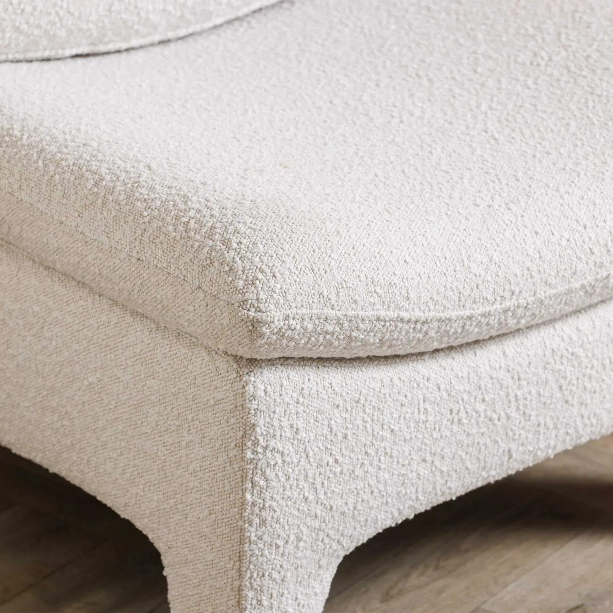 Foley Armchair - White Fabric