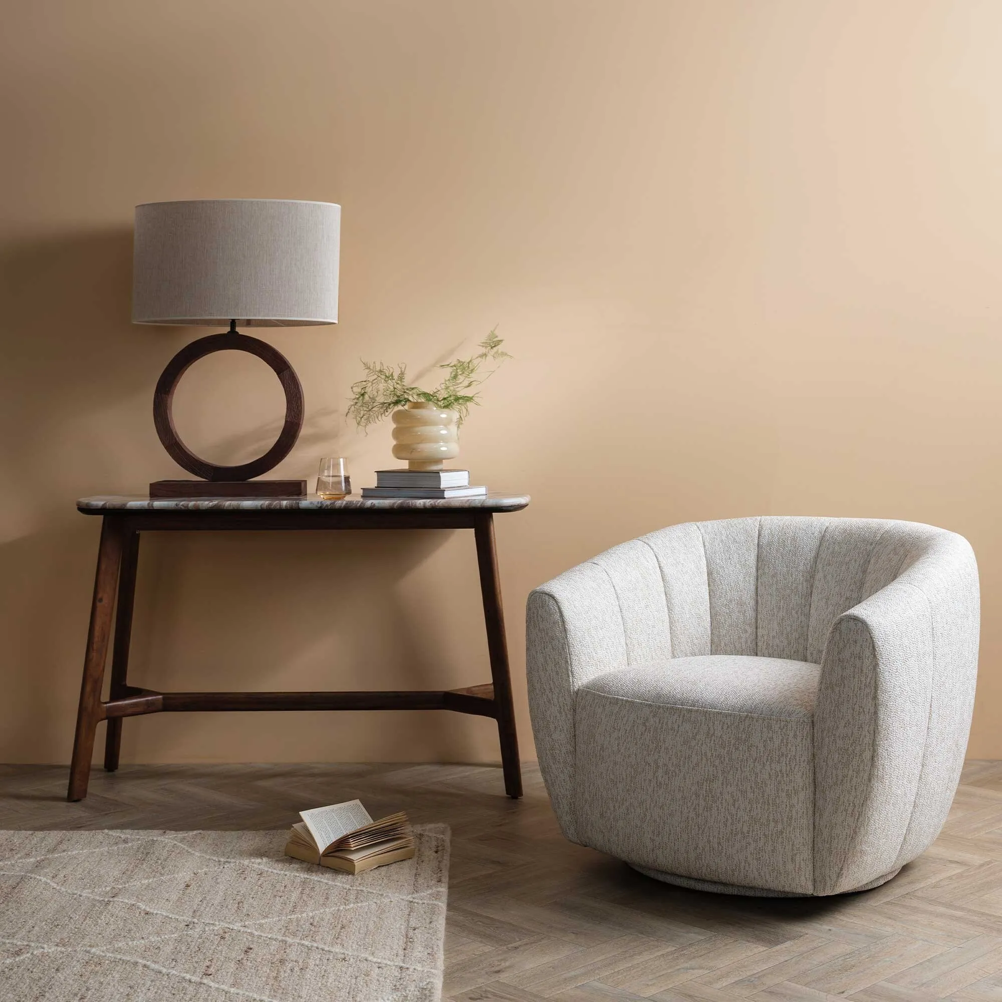 Fontana Armchair - Neutral, Fabric