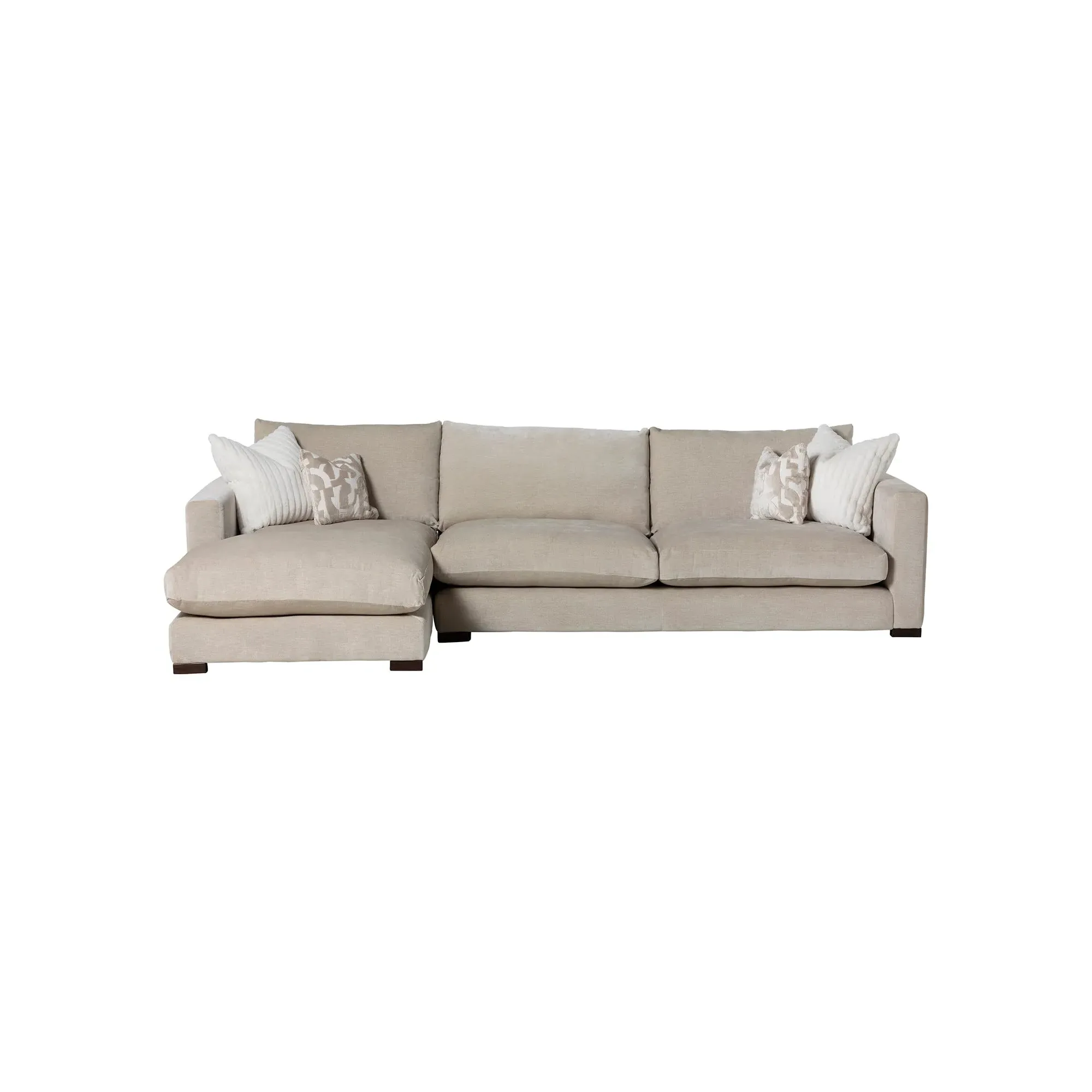 Fontella Large Corner RHF Chaise Sofa - Neutral, Fabric