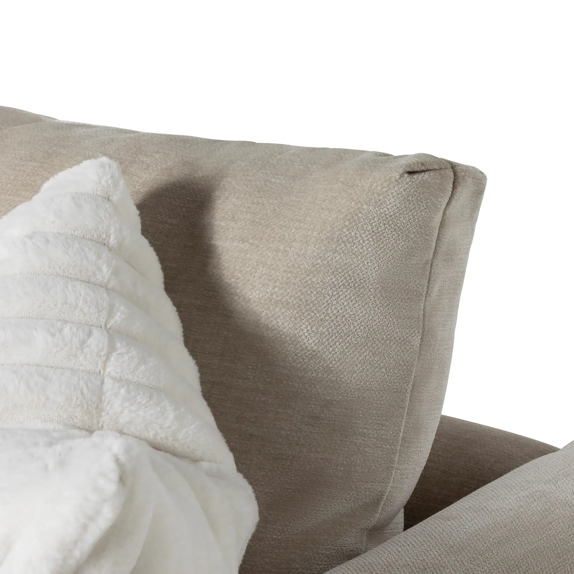 Fontella Large Corner RHF Chaise Sofa - Neutral, Fabric