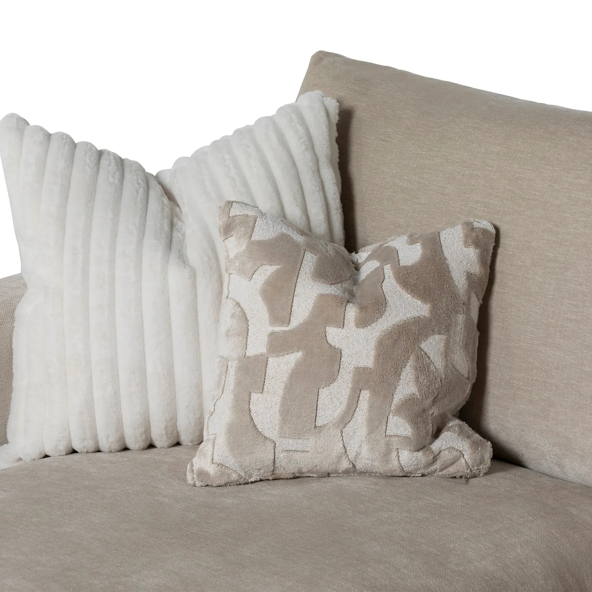 Fontella Large Corner RHF Chaise Sofa - Neutral, Fabric