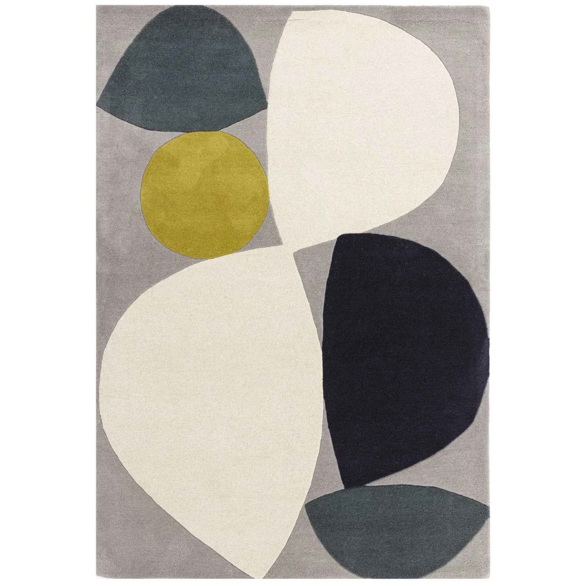 Formation Square Rug - Grey, Wool