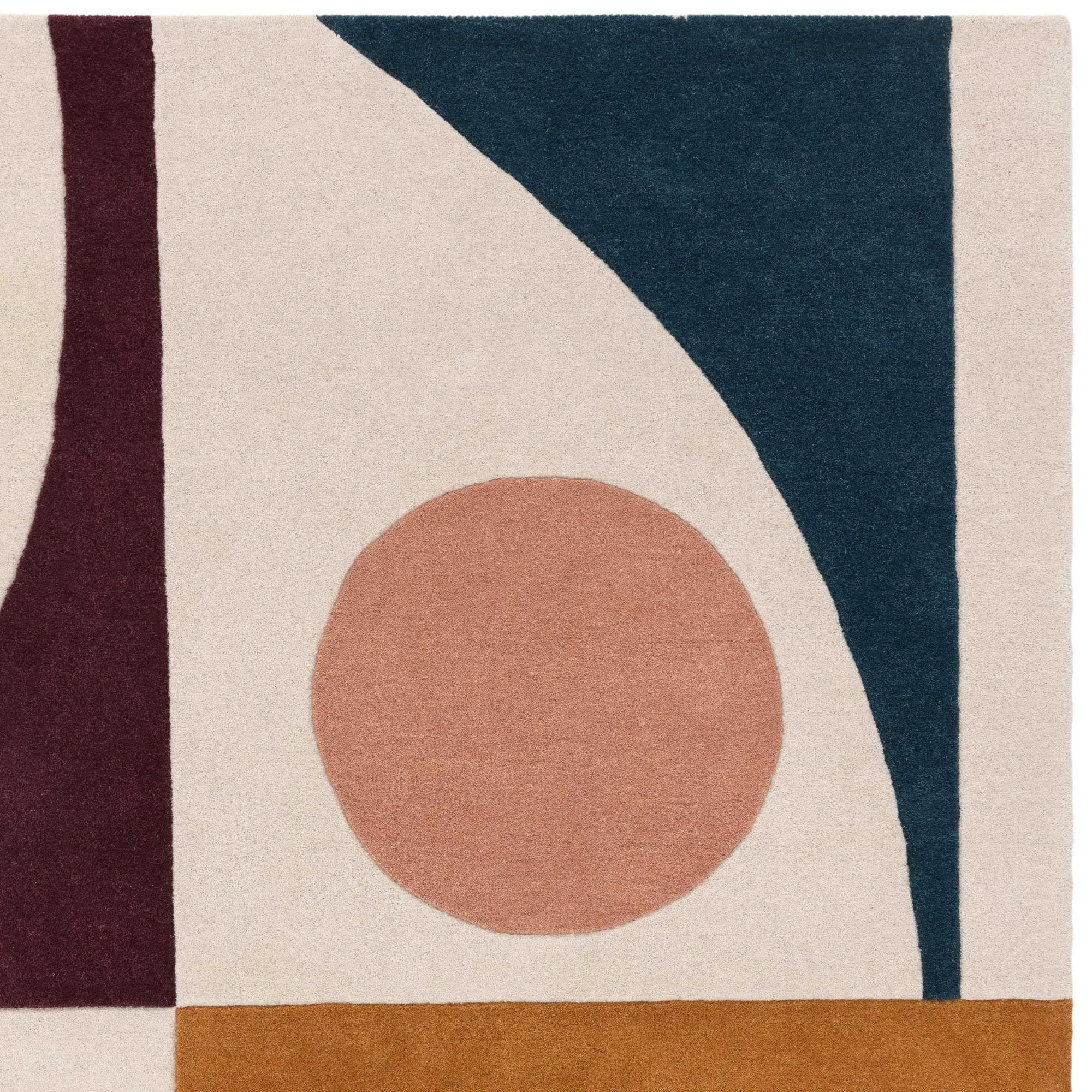 Formation Square Rug - Orange, Wool