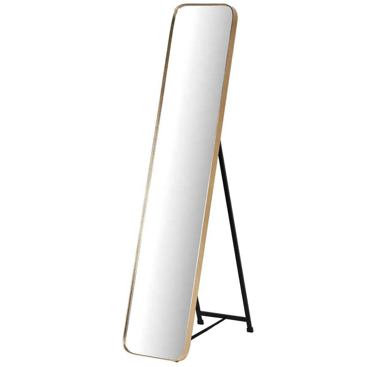 Frame Square Floor Mirror - Gold