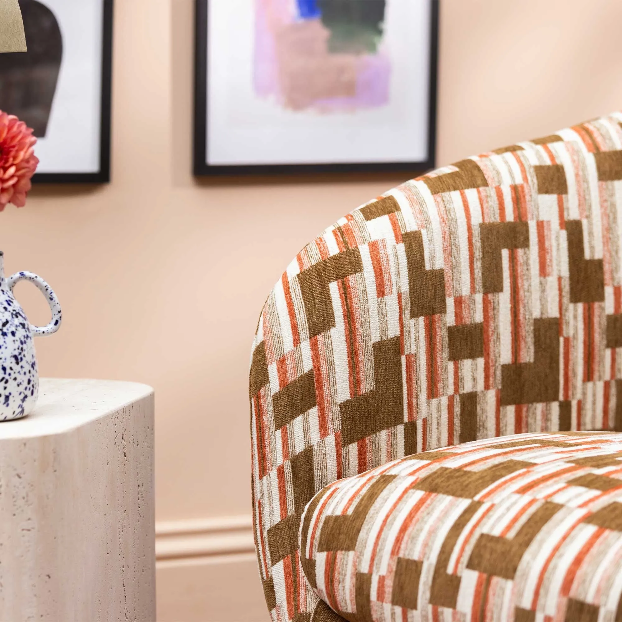 Francois Turning Lounge Chair - Fabric