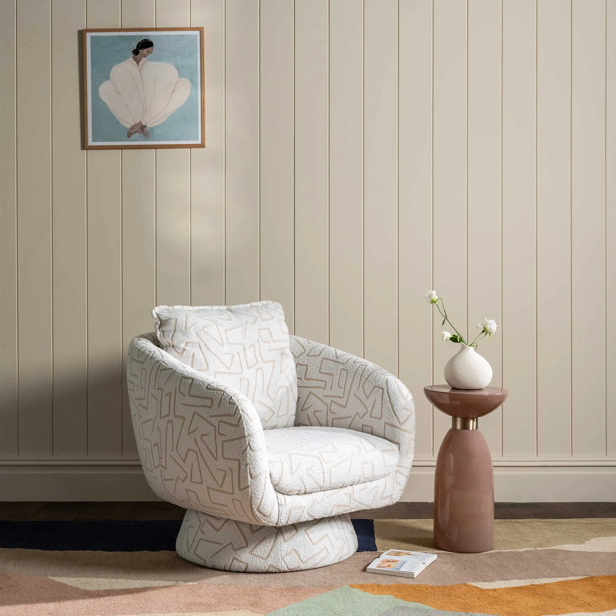 Francois Turning Lounge Chair - Fabric