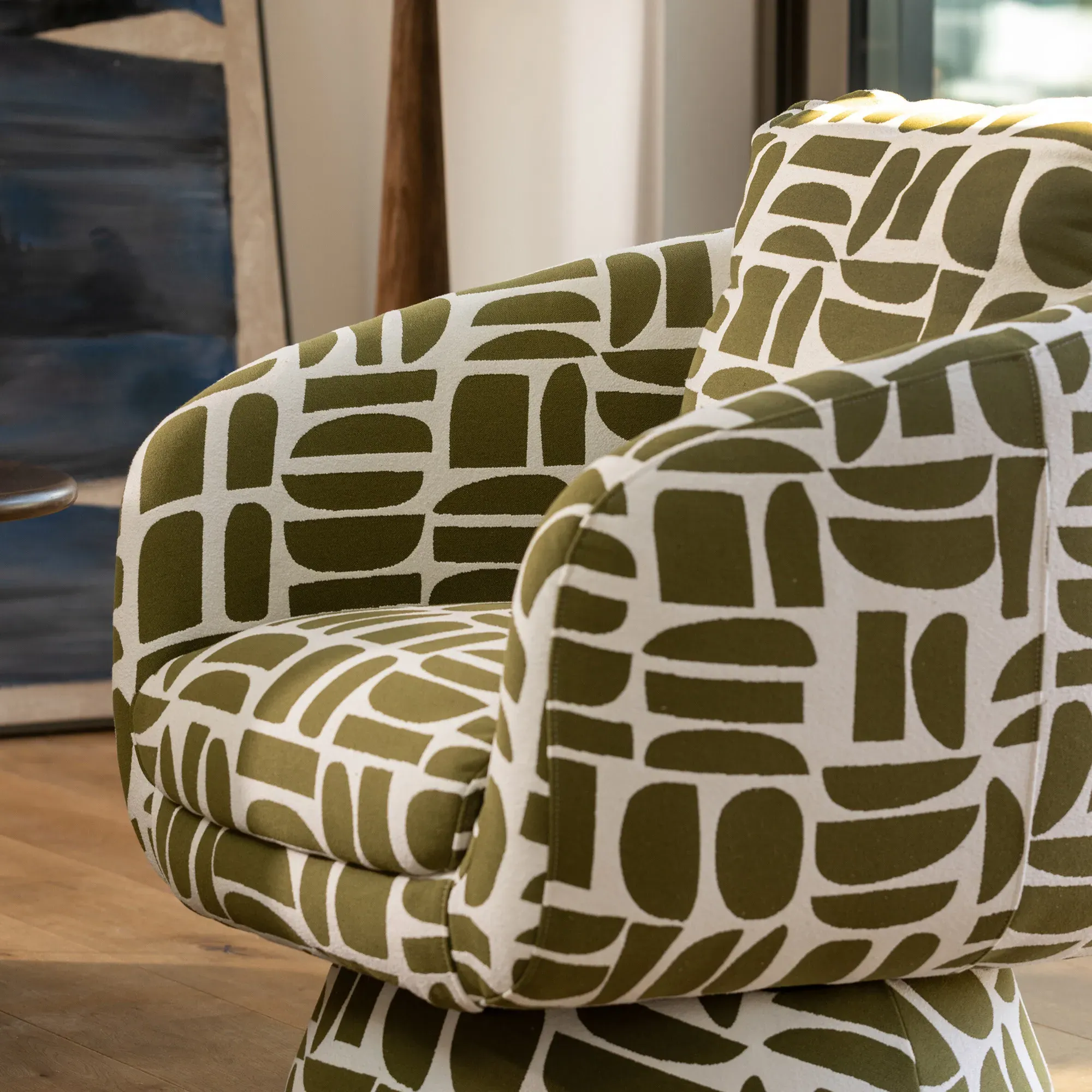 Francois Turning Lounge Chair - Fabric