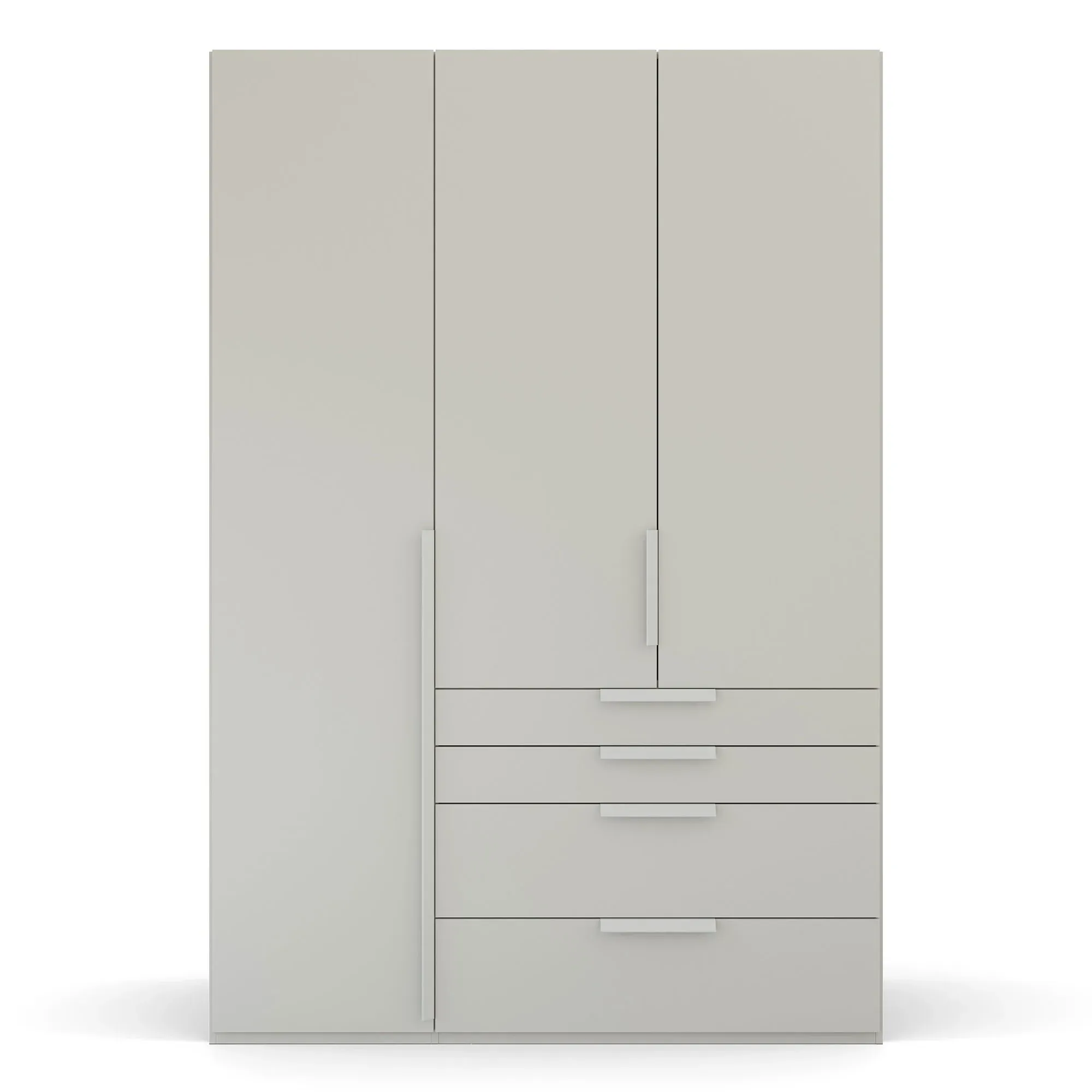Frans 3 Door 4 Drawer Wardrobe - Grey, Engineered Wood