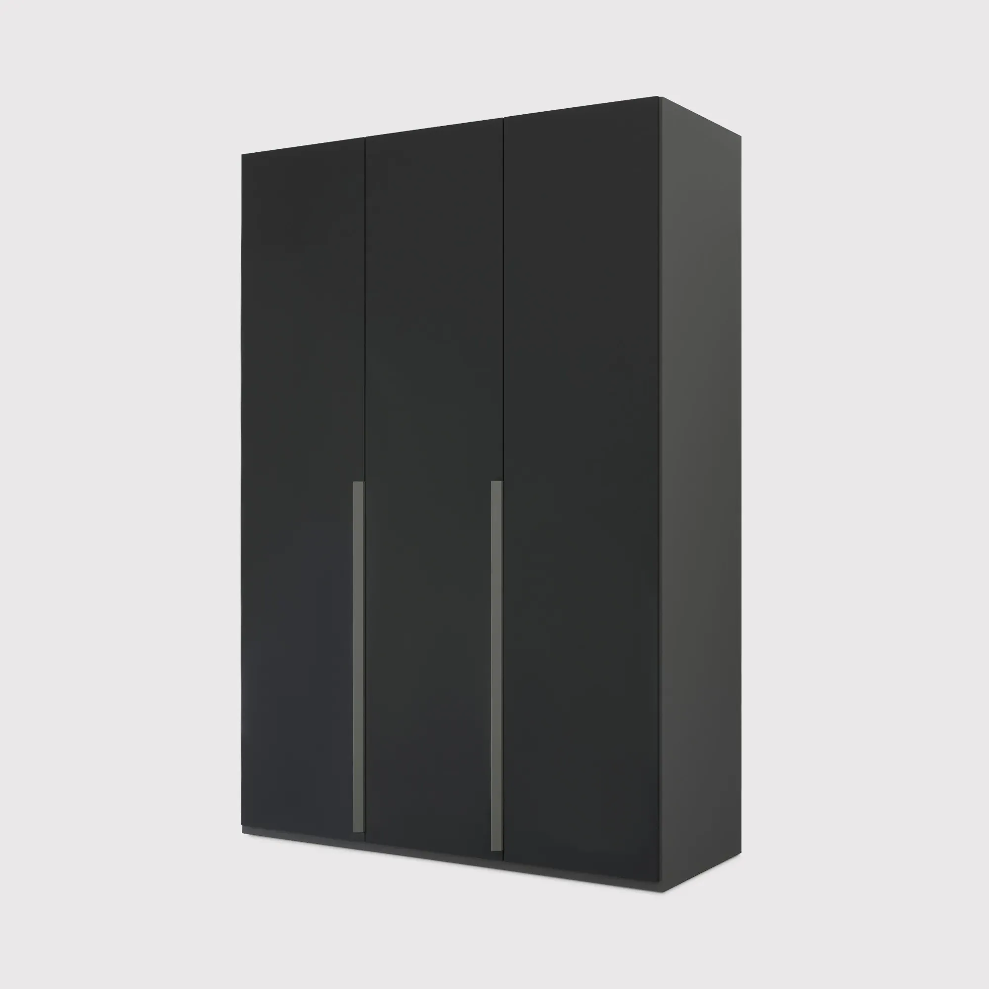 Frans 3 Door Wardrobe - Black, Engineered Wood