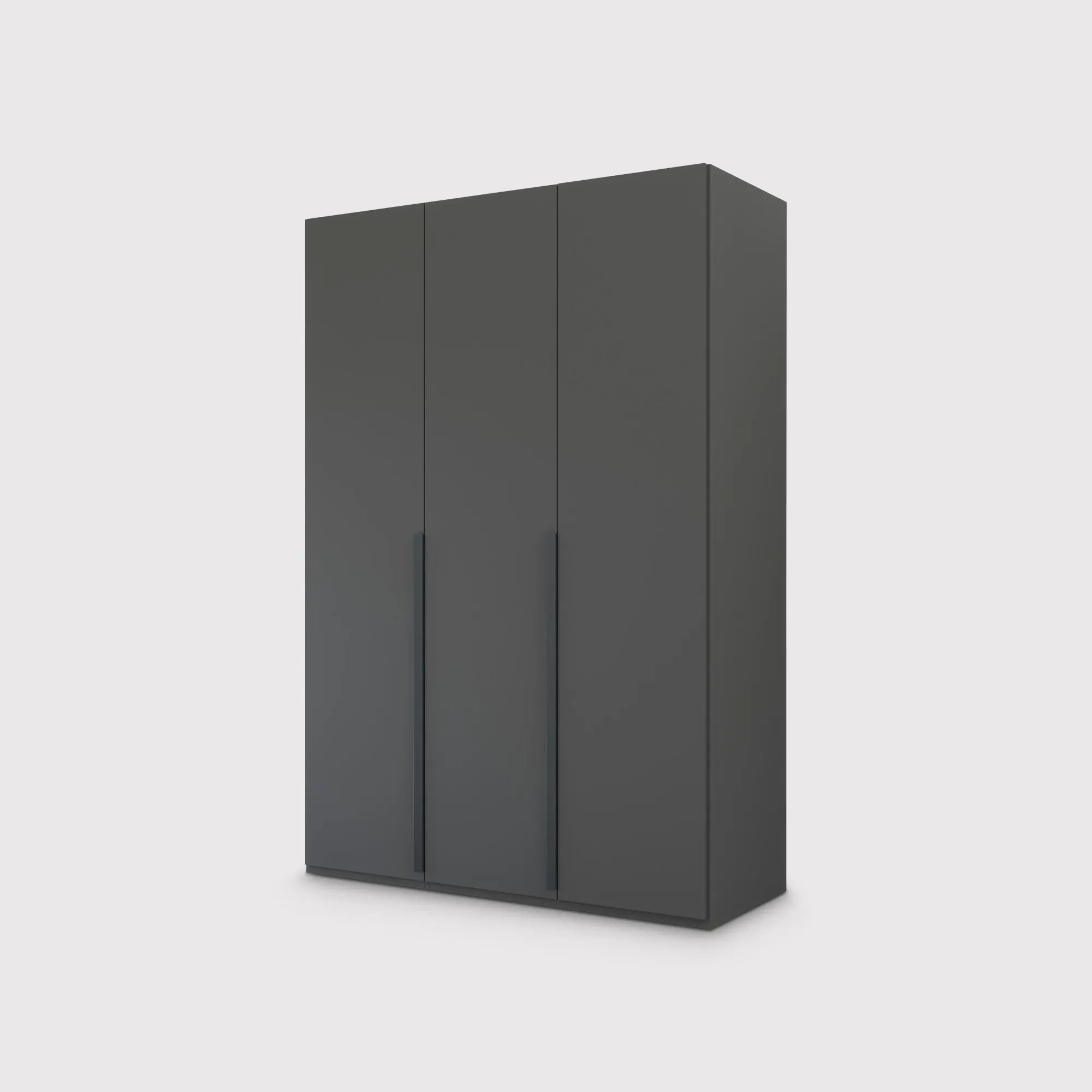 Frans 3 Door Wardrobe - Black, Engineered Wood image
