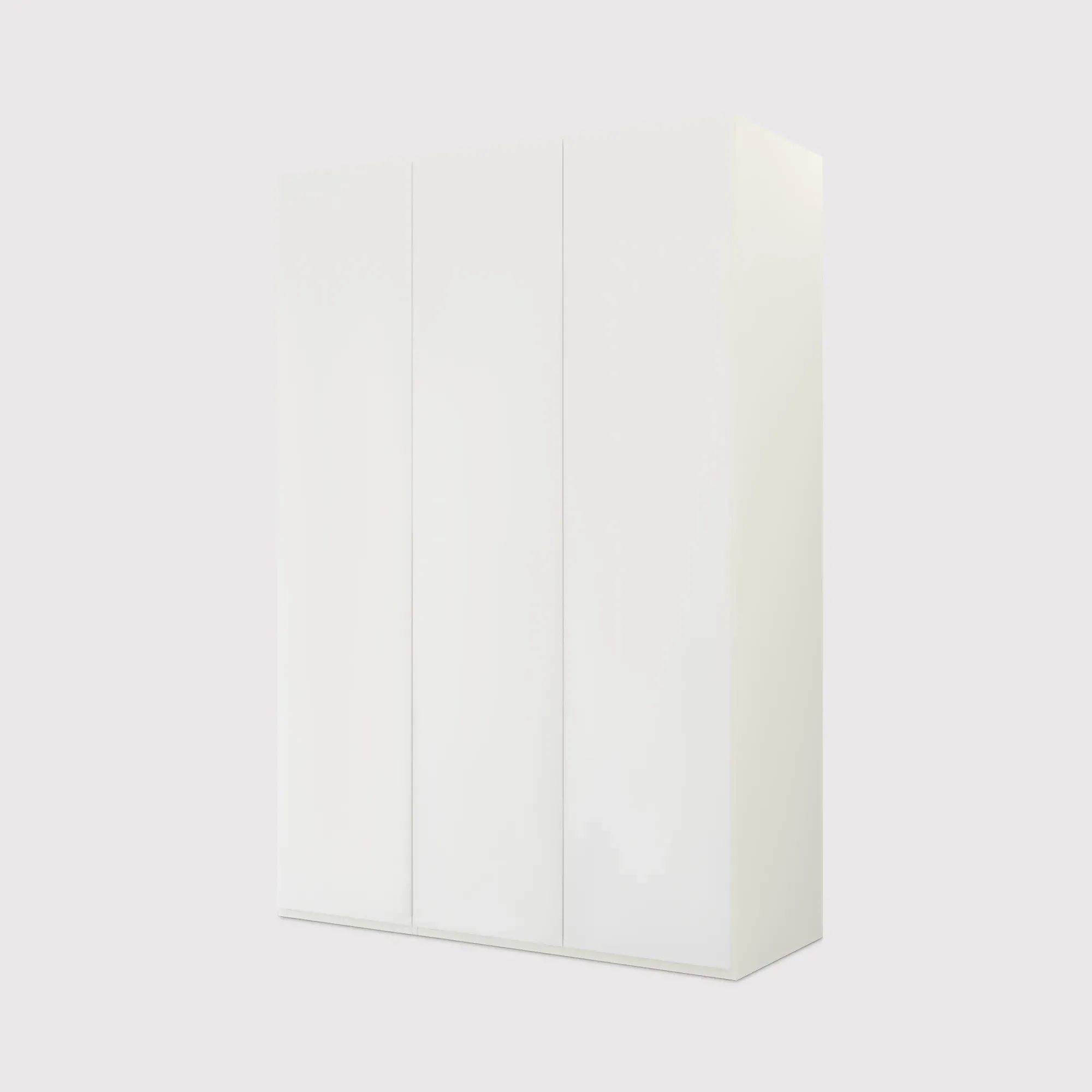 Frans 3 Door Wardrobe - White, Engineered Wood